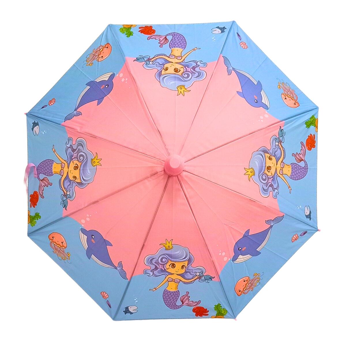 Paraguas infantil estamp c/estuche plegable y mango cucurucho
