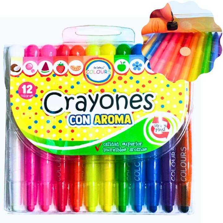 Crayon retractil c/aroma x 12