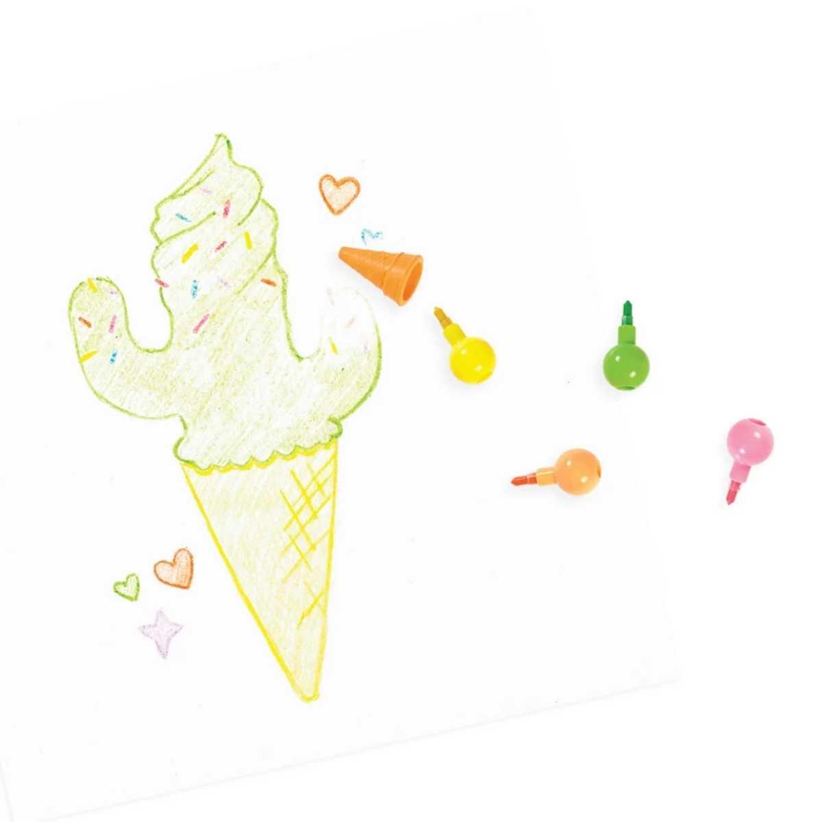 Crayon ptas intercambiables Helado 5 colores c/goma -CBDG01