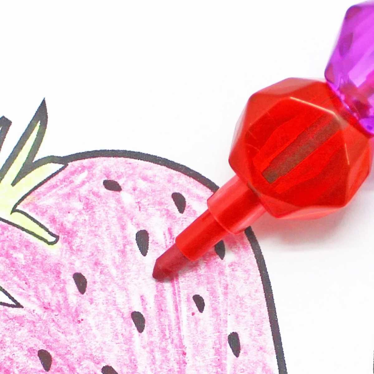 Crayon ptas intercambiables Diamante c/ corona 10 colores - CGBT09