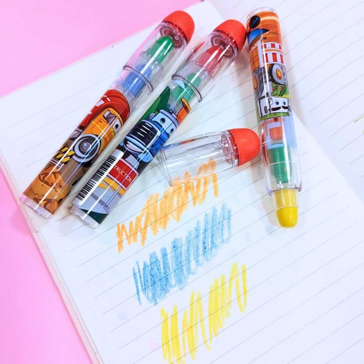 Crayon puntas intercambiables c/tapa de goma Vehiculos - LEOZ32 
