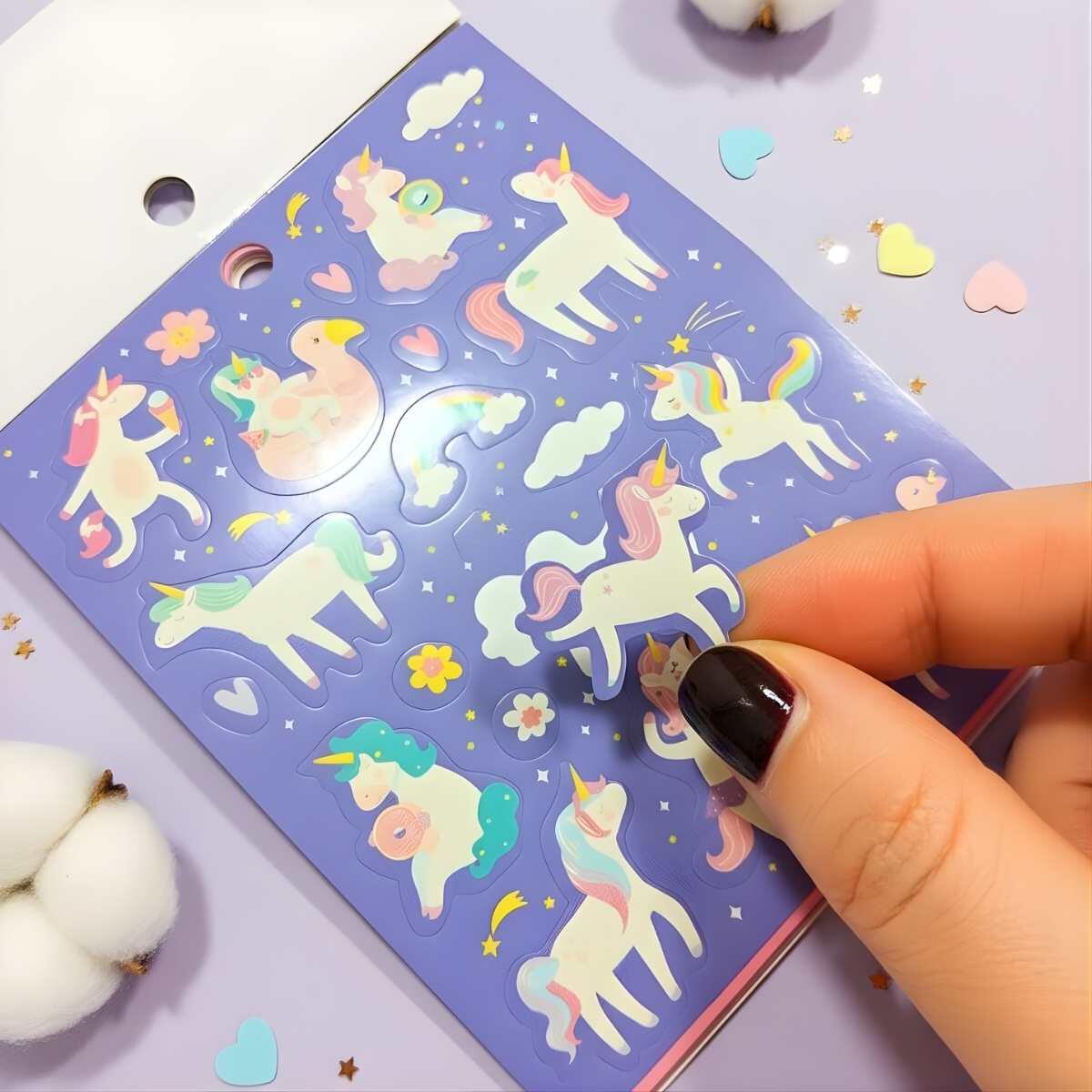 Libreta de stickers mini Unicornio