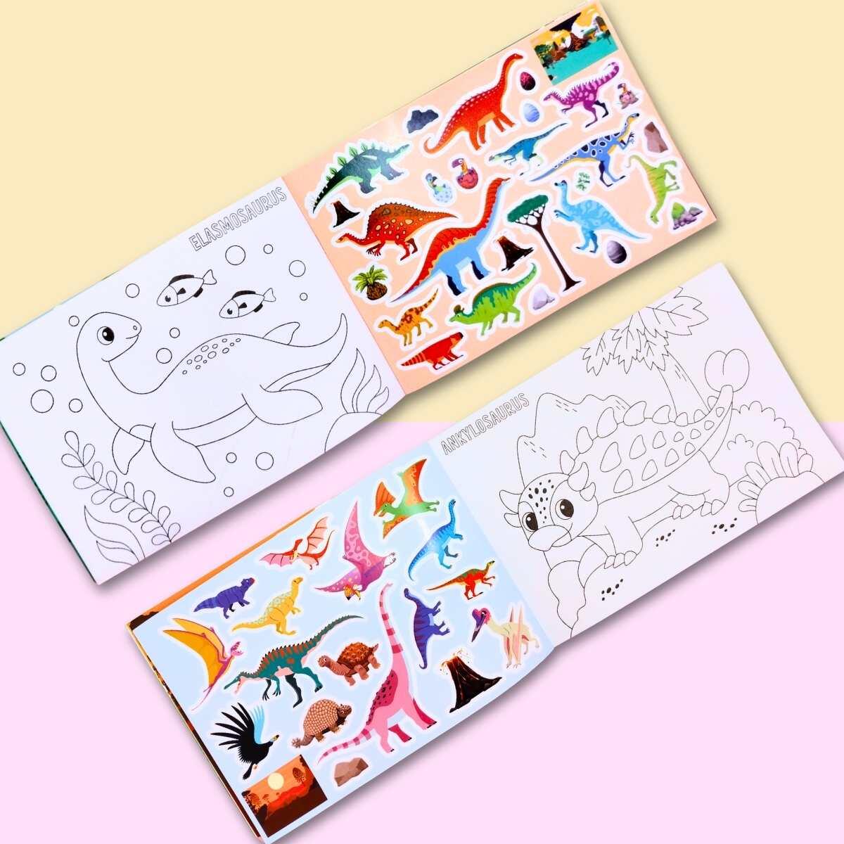 Album + stickers Reusables Dino