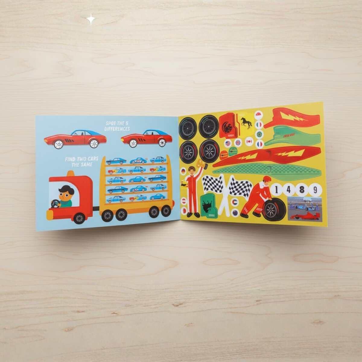 Album + stickers Reusables Vehiculos