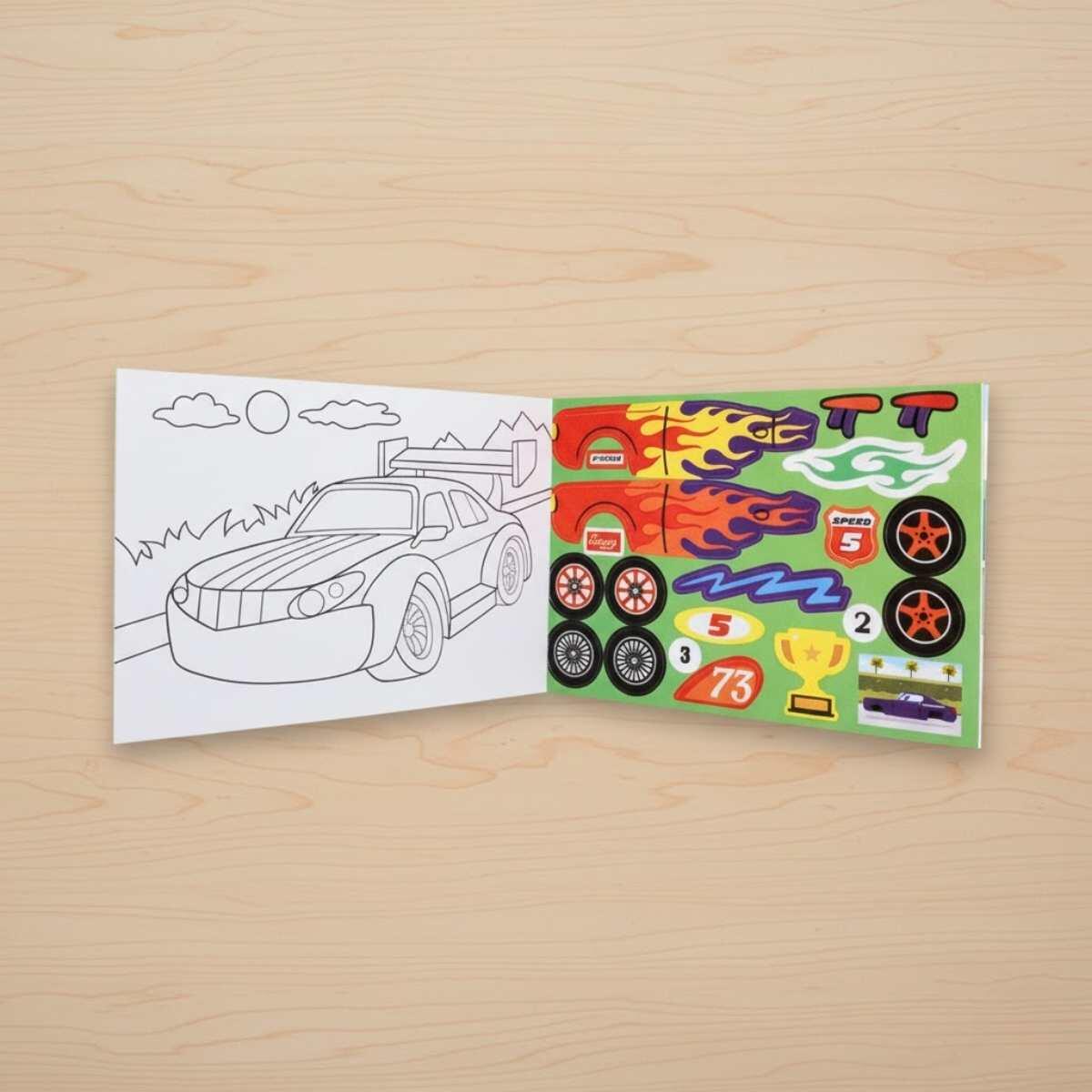 Album + stickers Reusables Vehiculos