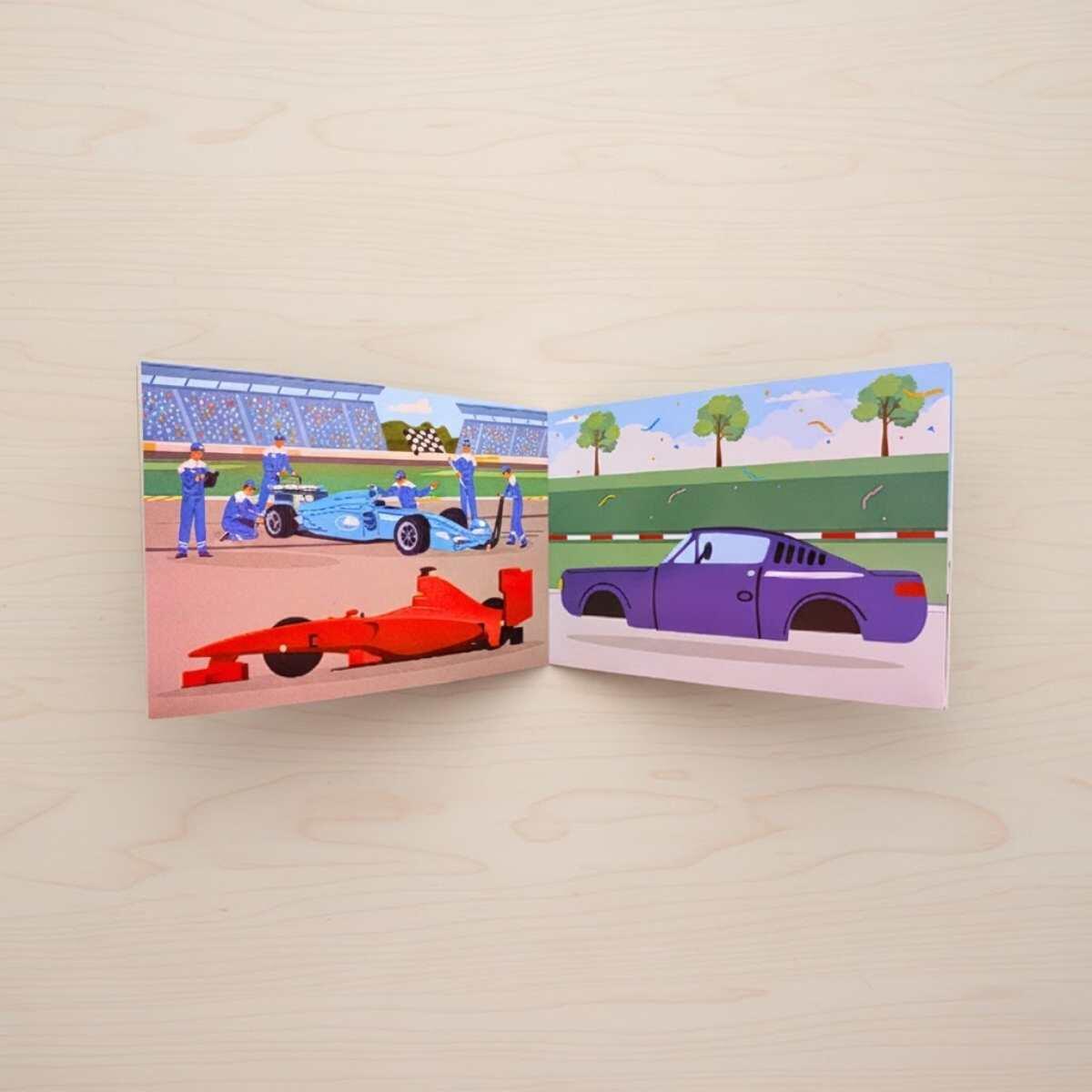 Album + stickers Reusables Vehiculos