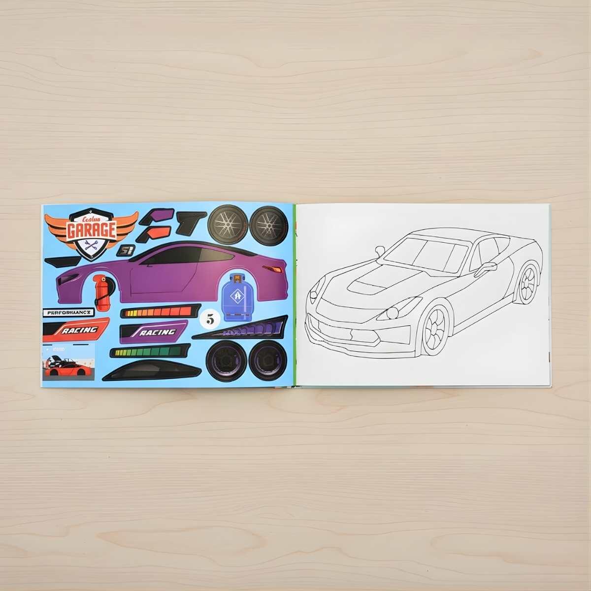 Album + stickers Reusables Vehiculos