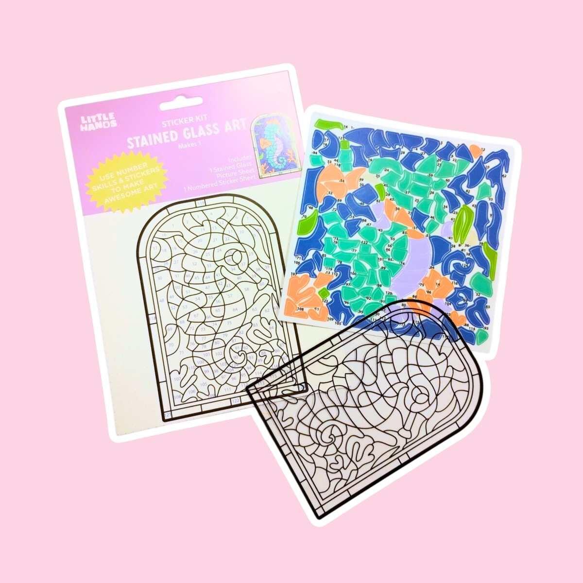 Kit de Vitral con Sticker - Caballito de Mar