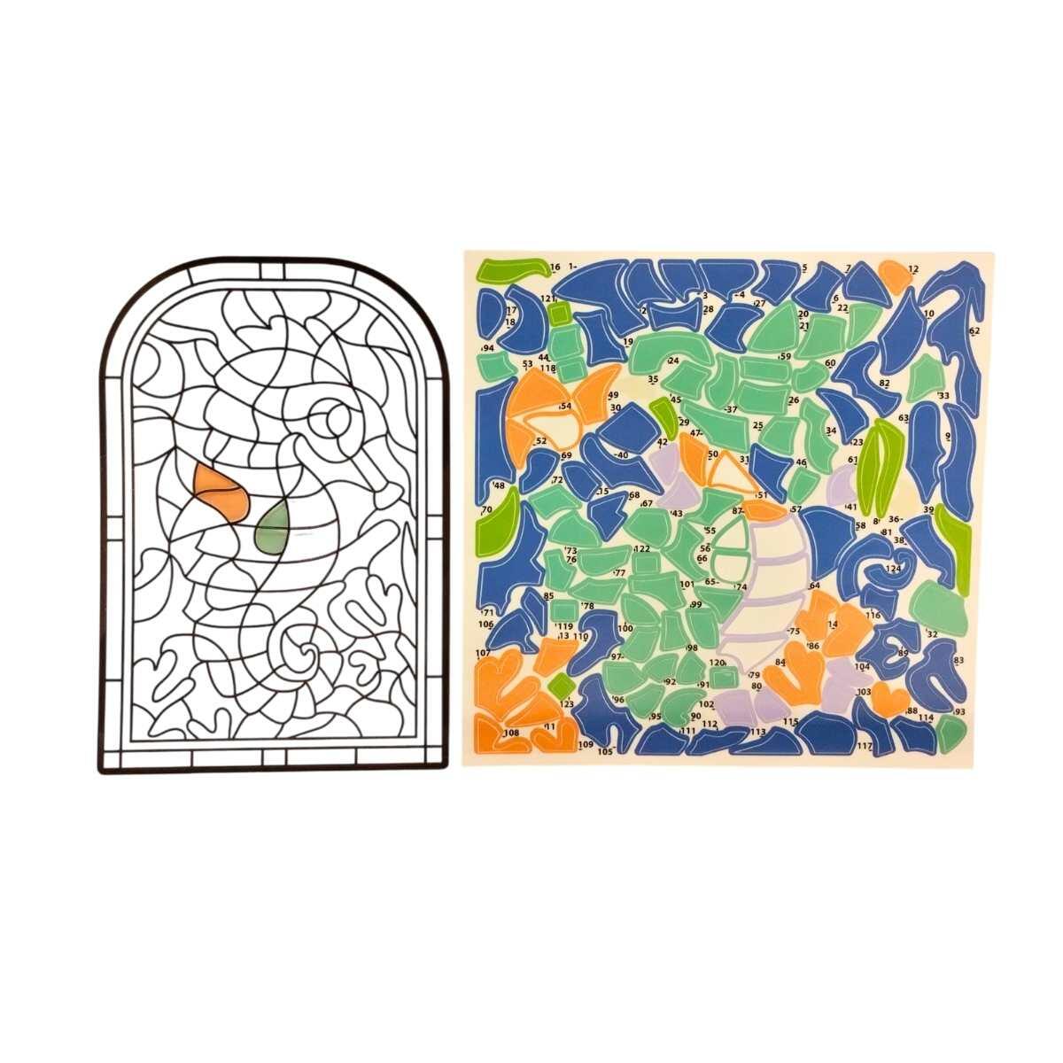 Kit de Vitral con Sticker - Caballito de Mar