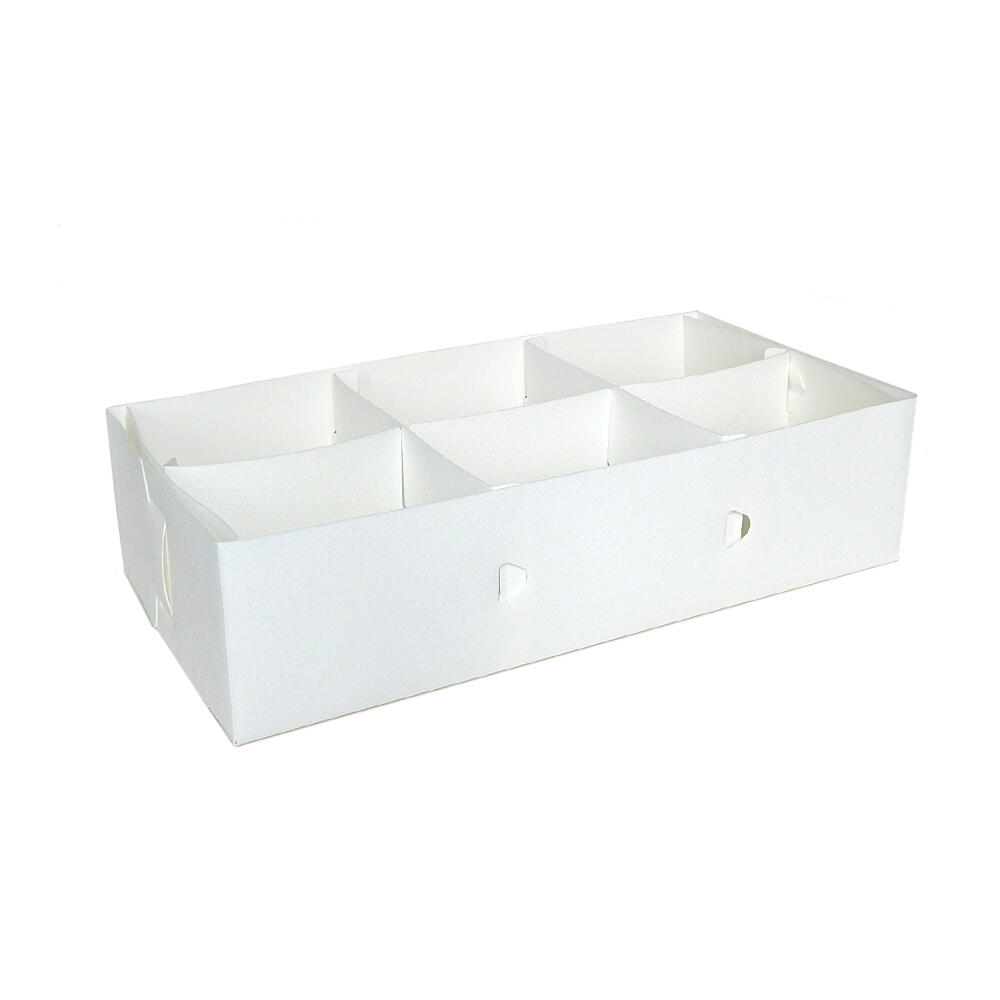 Organizador ropa 6 divisiones blanco 30x15x7,5 cm
