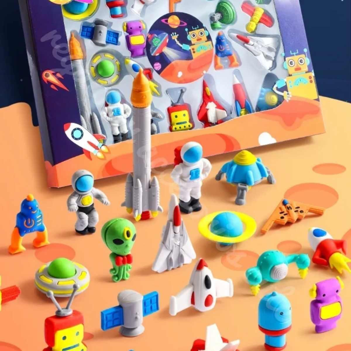 Goma en caja Animalitos del Bosque/Astronautas