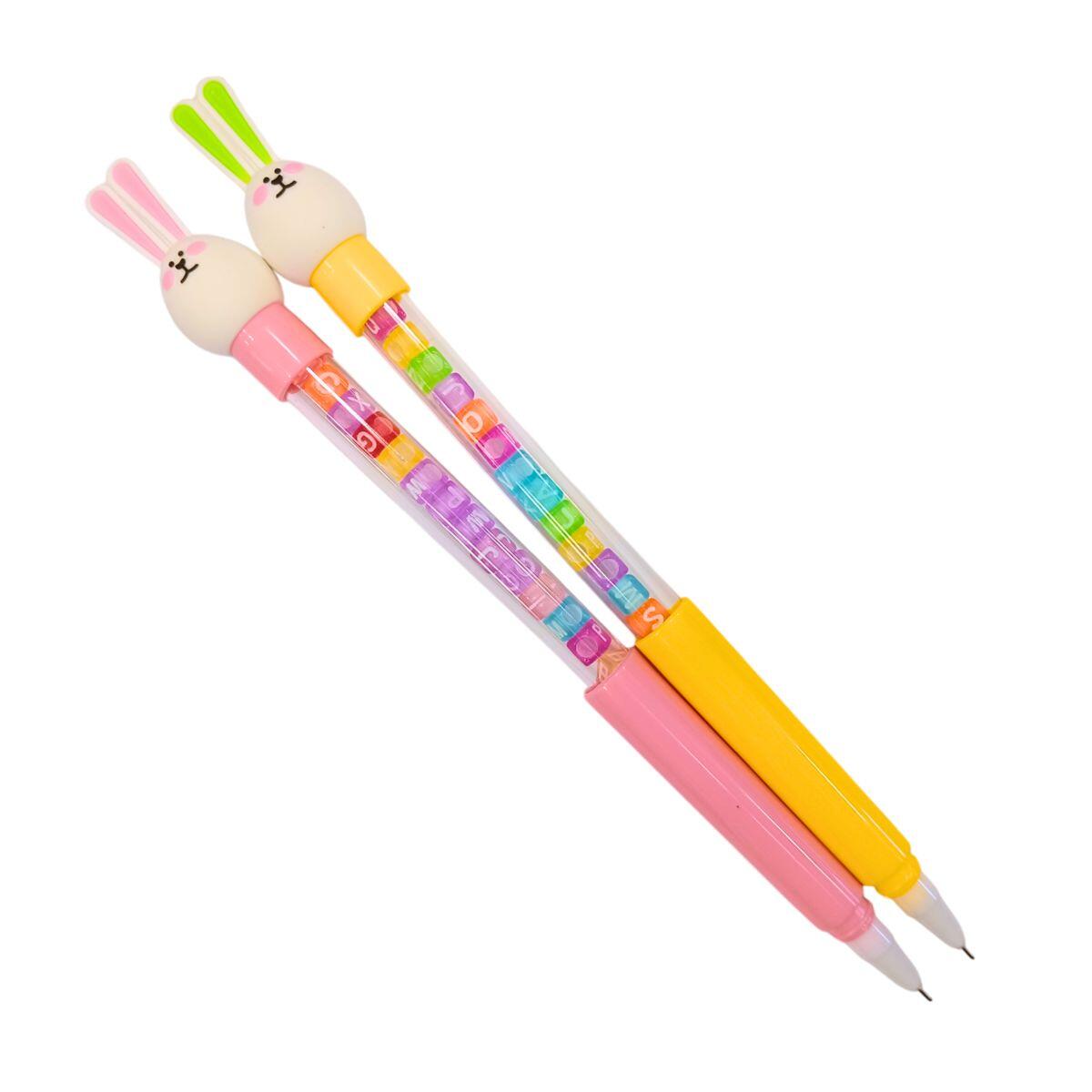 Boligrafo punta aguja Conejos y juego de bijou - Tinta Azul