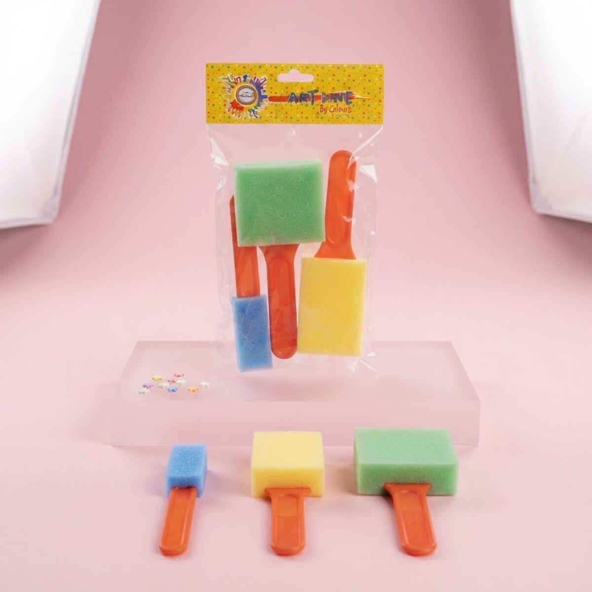 Set para pintar pinceles de esponja x 3 