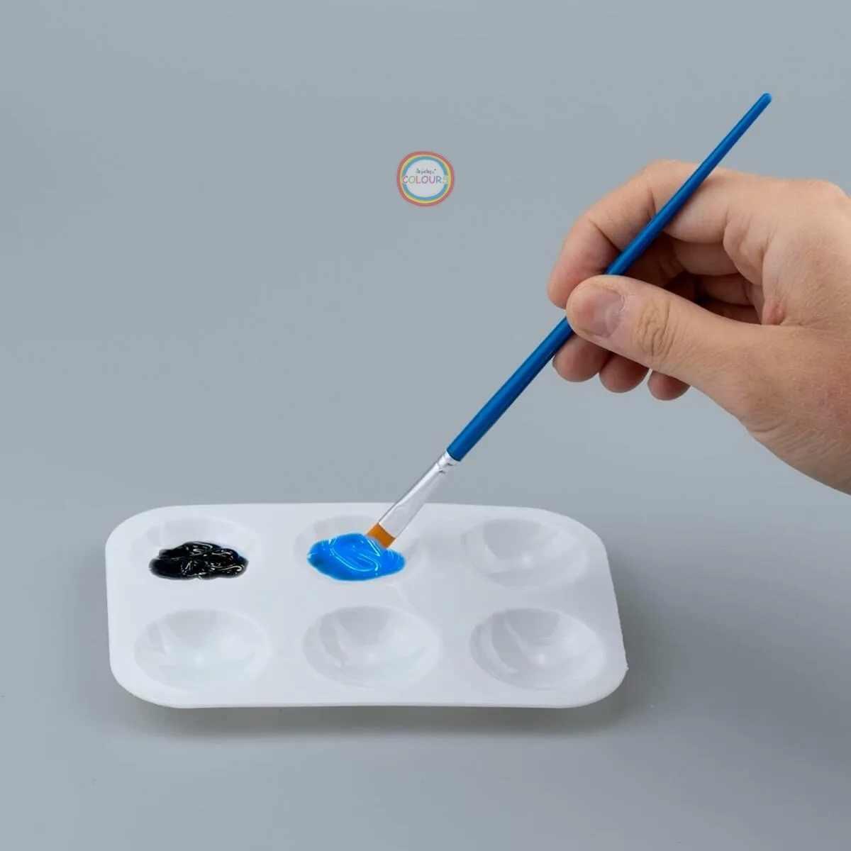 Set para pintar esponja plana+sello+portatempera+pinceles