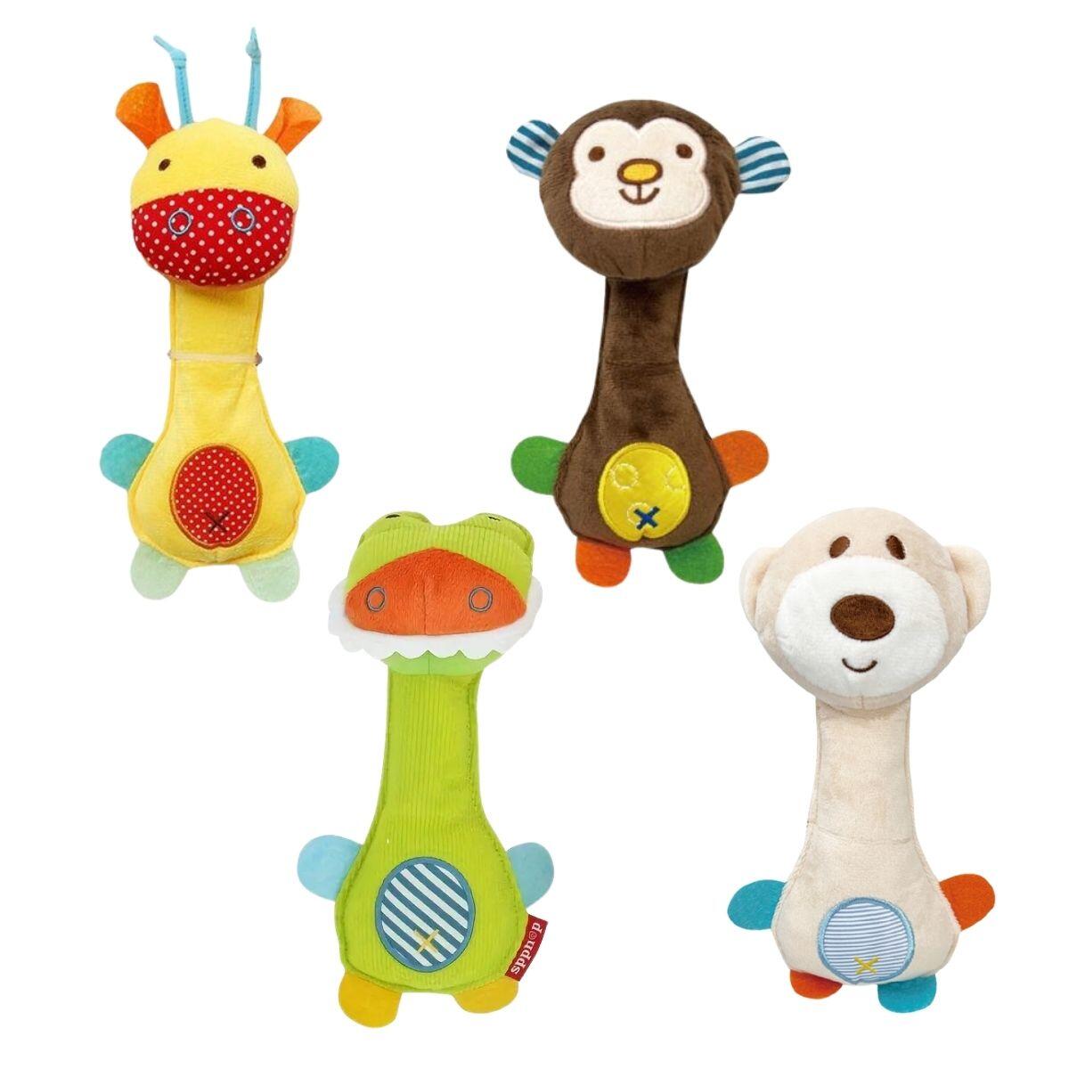 Sonajero de felpa Animalitos con chifle 4 mod