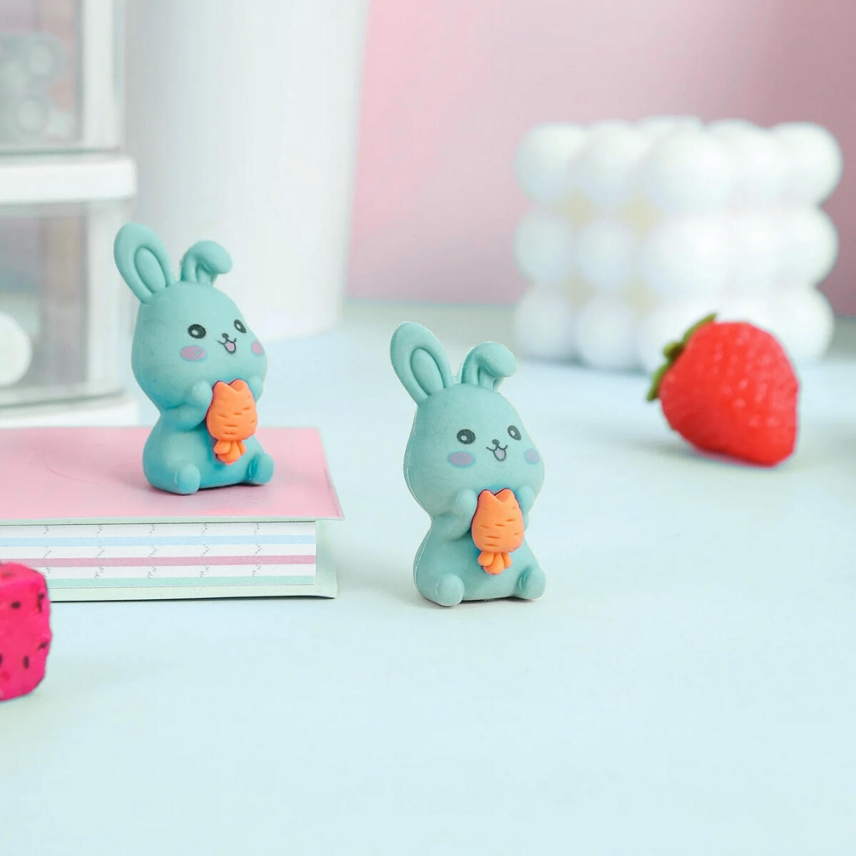 Goma Conejos c/zanahorias 3D 