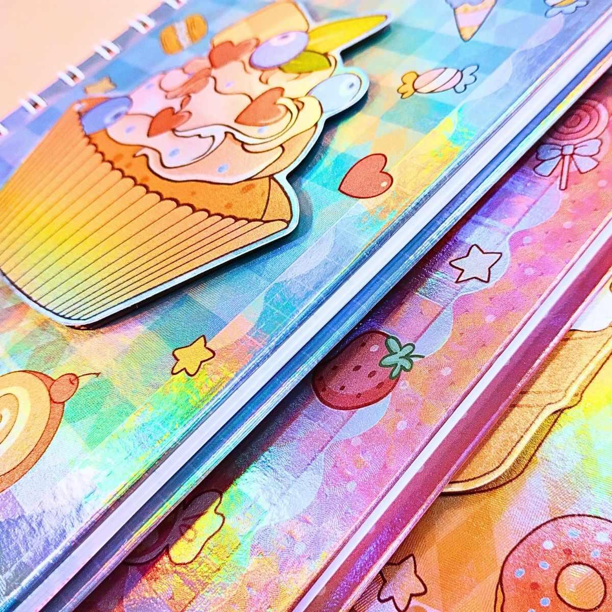 Cuadernos metalizado Dulces - 60 hojas rayadas