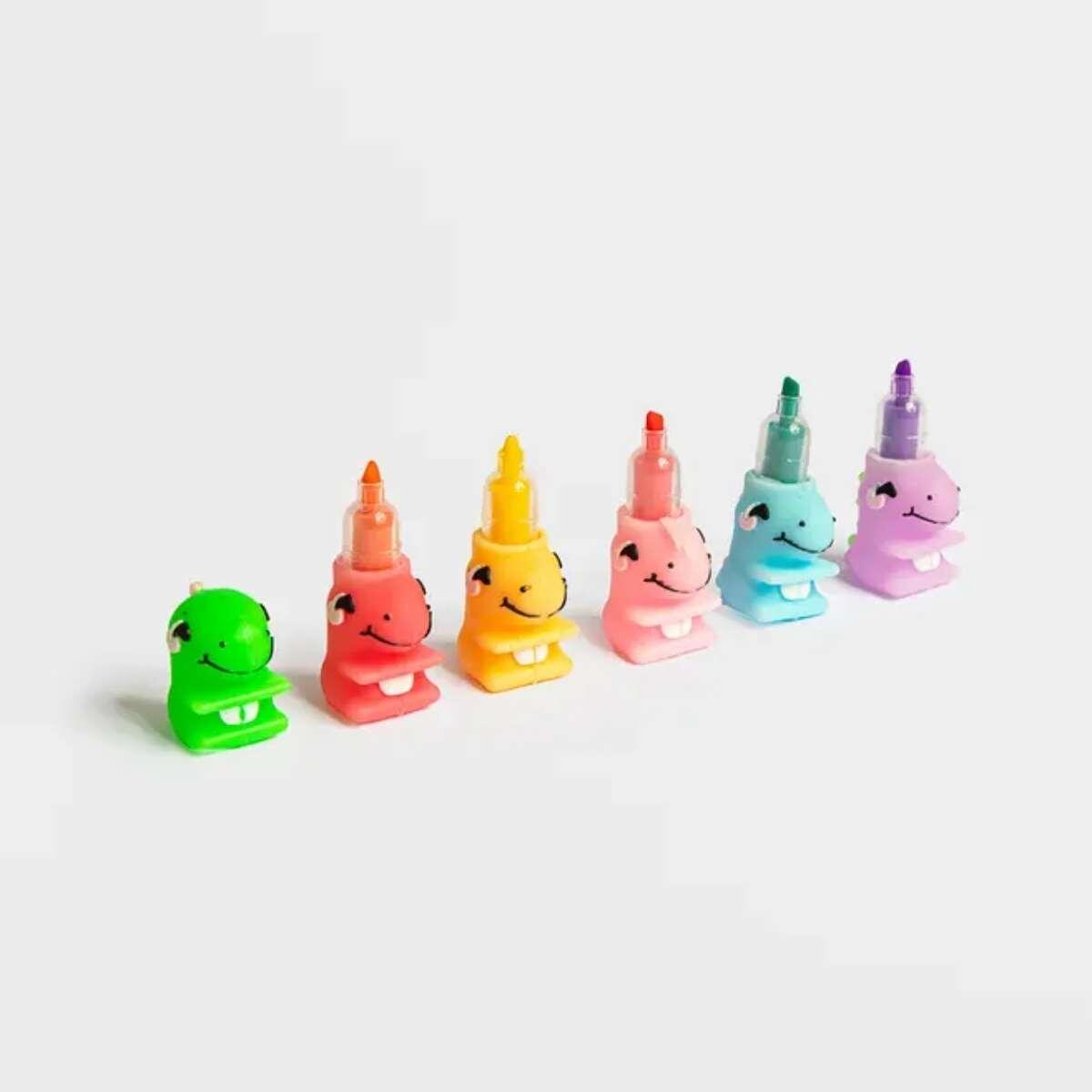 Resaltador Dinos x 5 colores