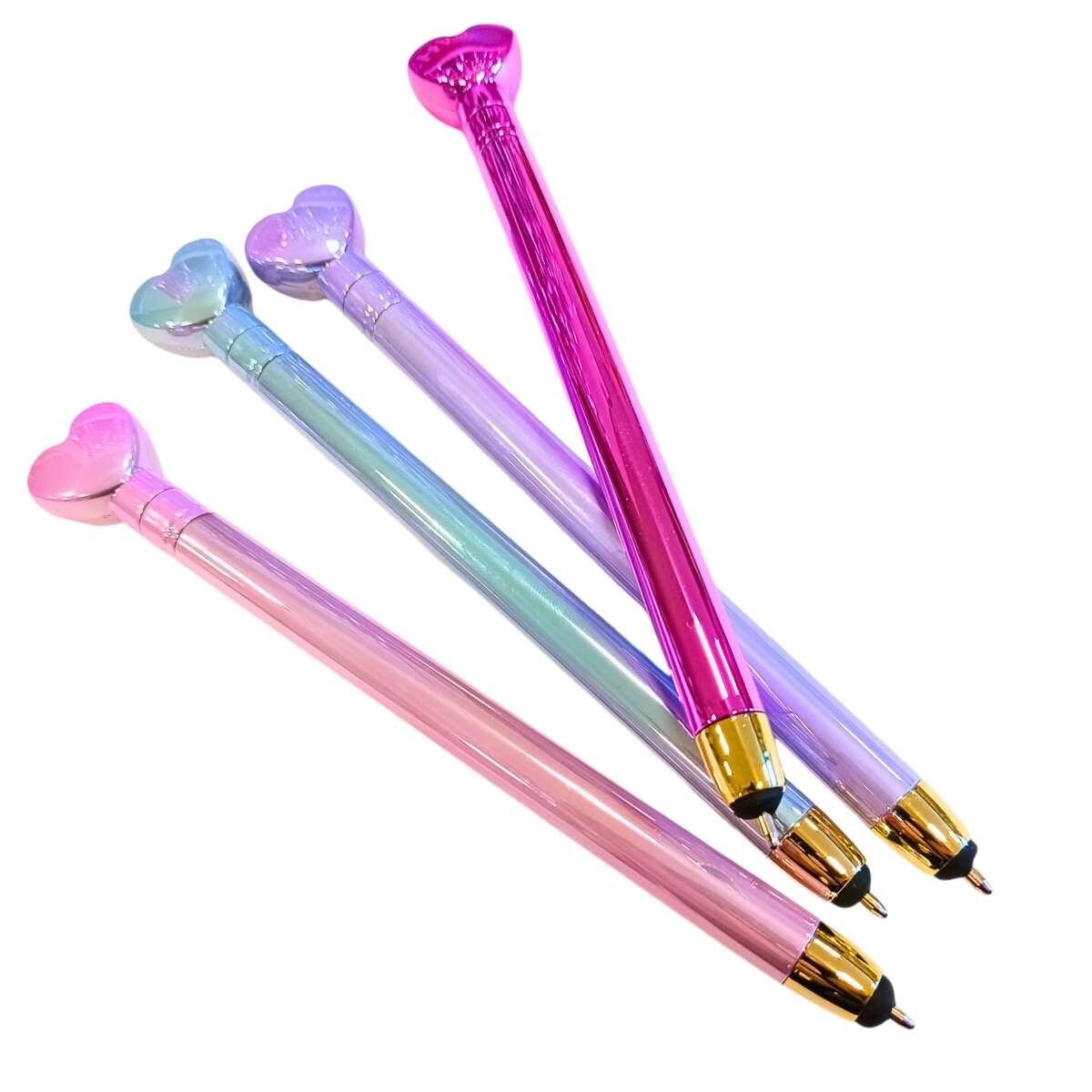 Boligrafo metalizado touch Corazon - 1.0mm