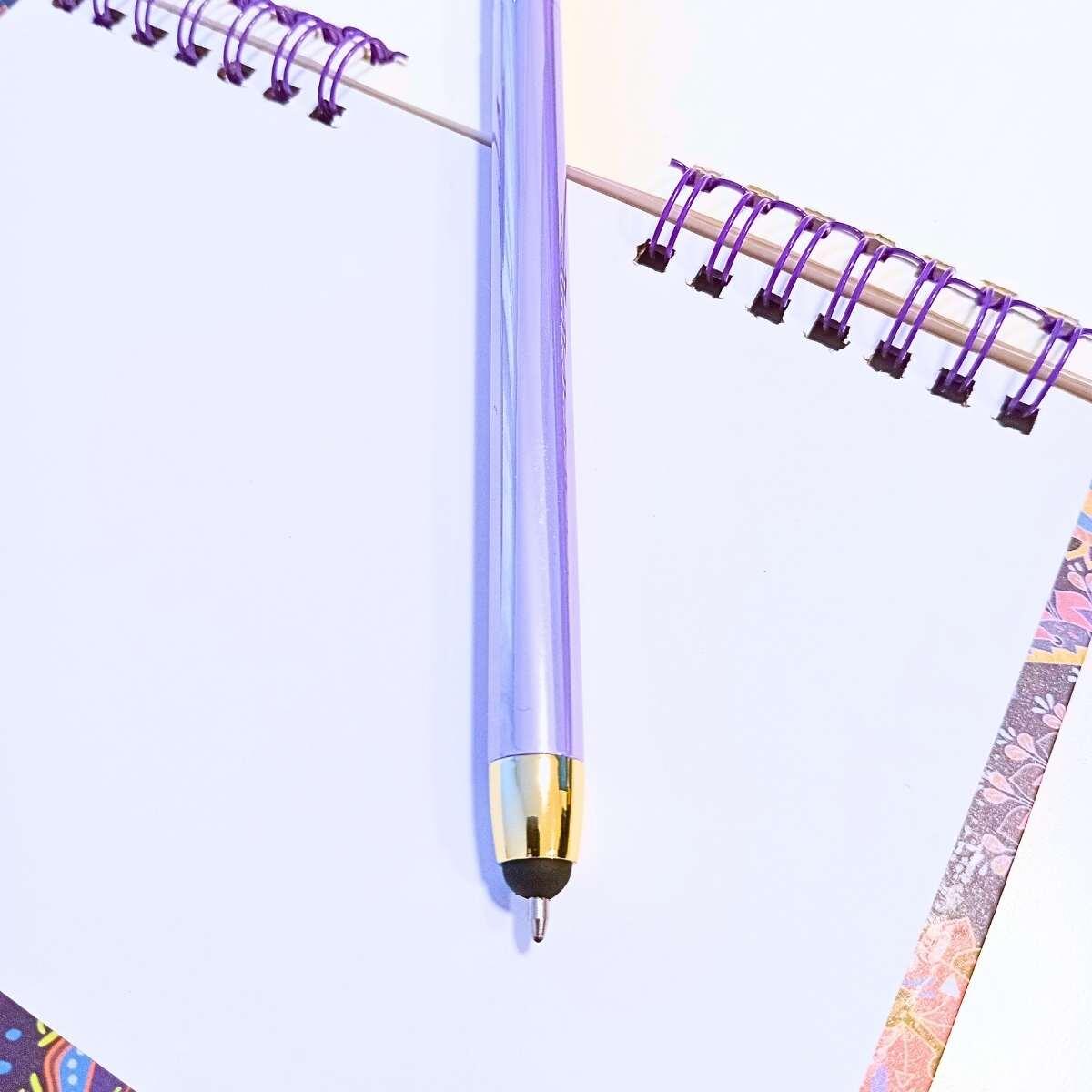 Boligrafo metalizado touch Unicornio