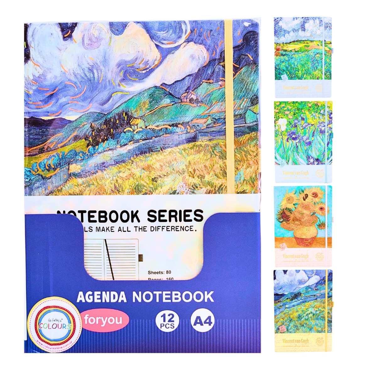 Cuaderno A4 Paisaje Van Gogh- 80 hojas rayadas - 80g