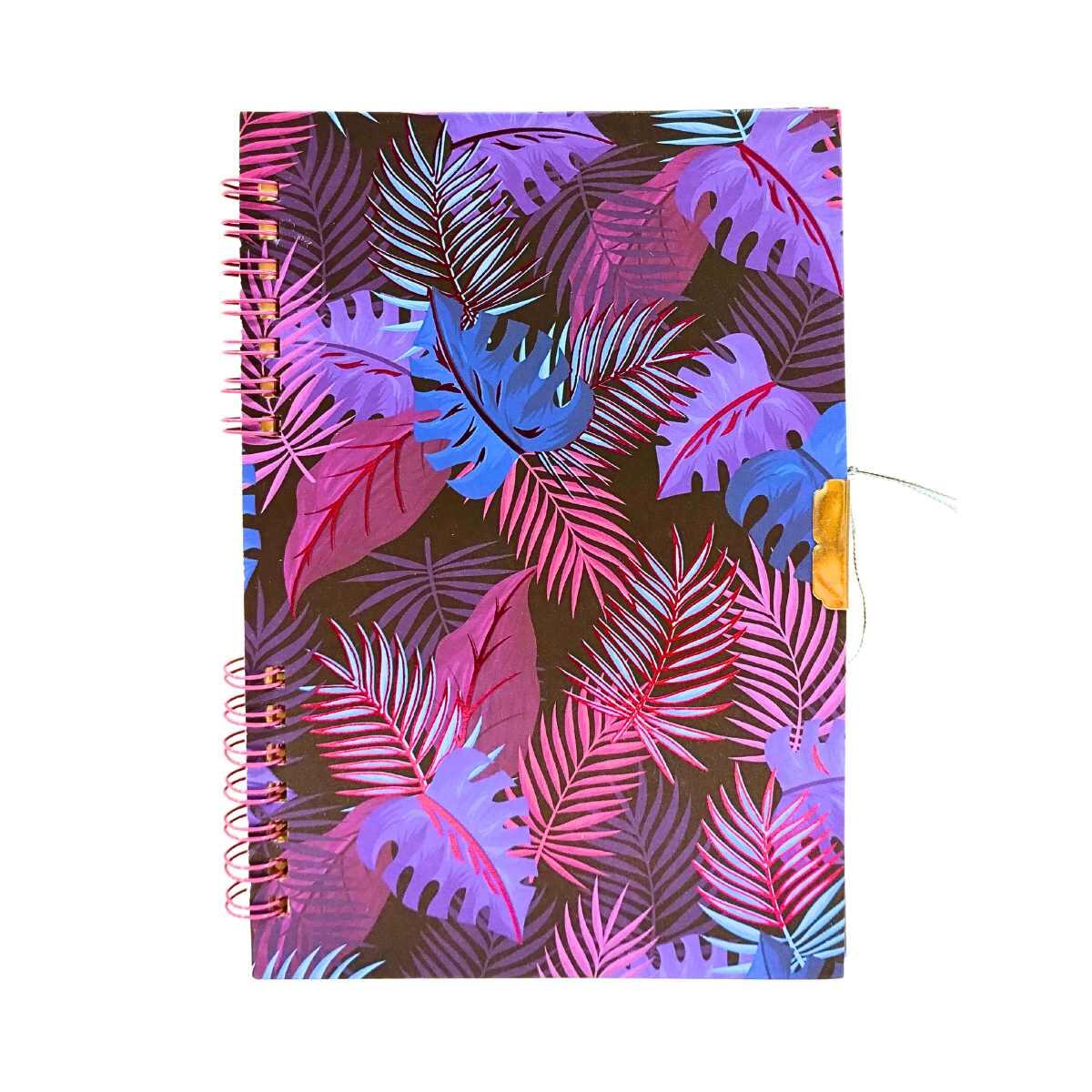 Cuaderno Mandala/Flores c/candado y espiral