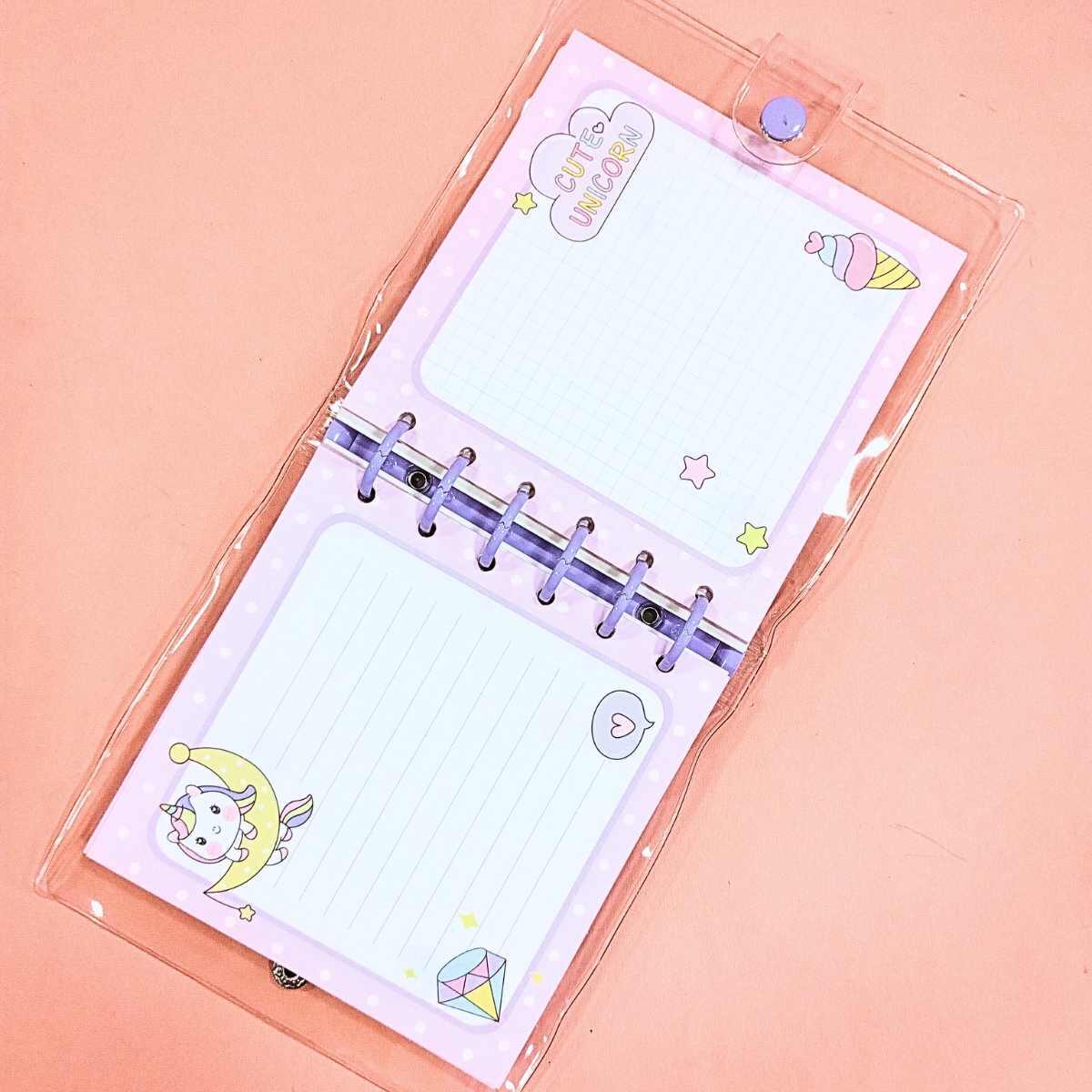 Libreta Unicornio c/ganchos
