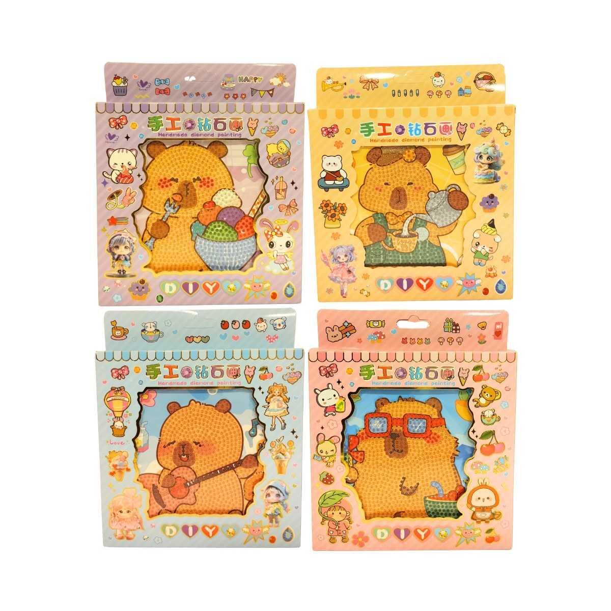 Pintura de diamantes Capybara c/bastidor plastico en caja