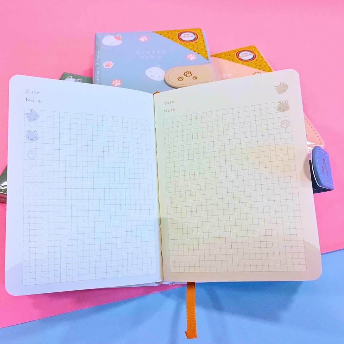 Cuaderno acolchonado Animales c/organizador y planificador - 96 hojas