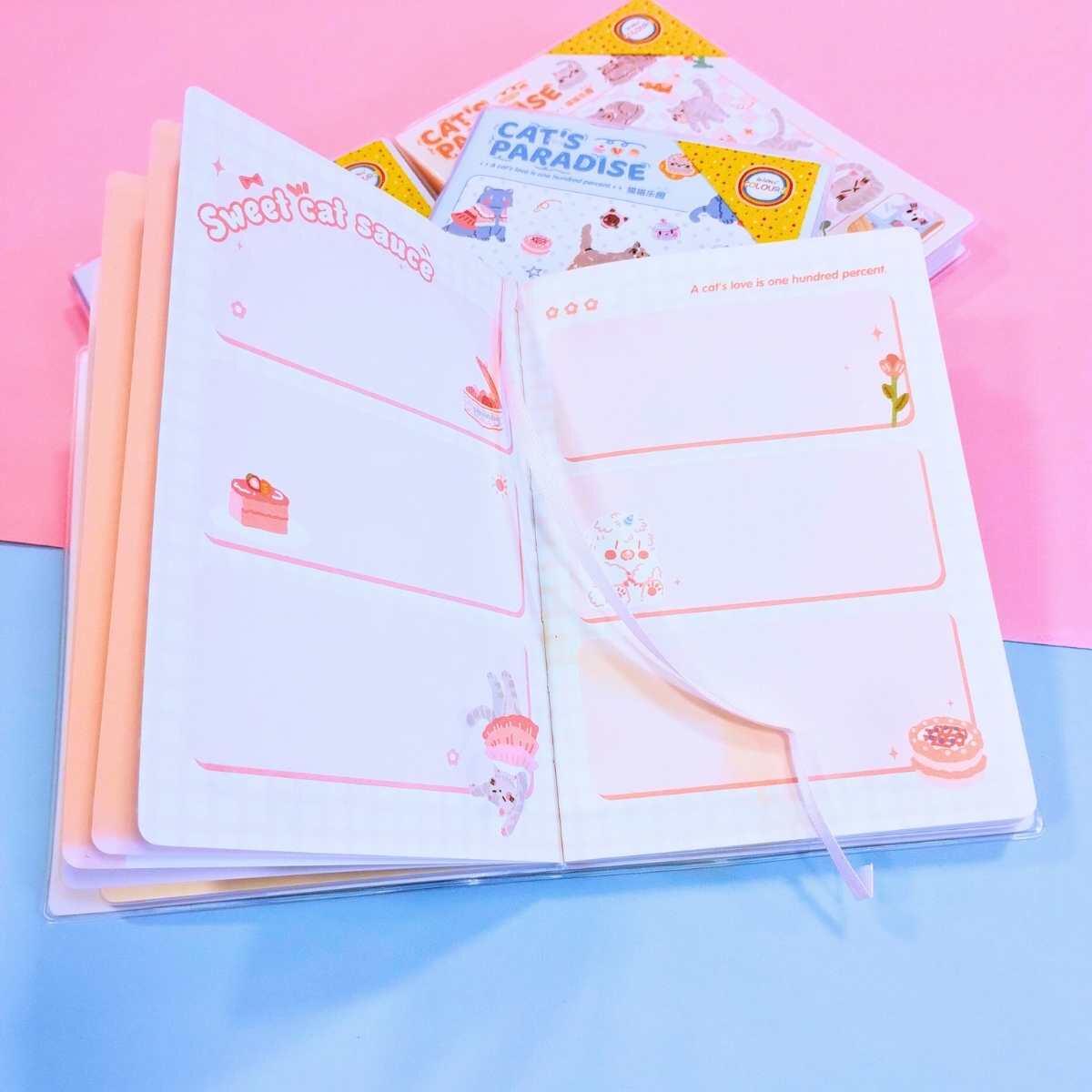 Cuaderno Gatitos c/organizador y planificador - 128 hojas