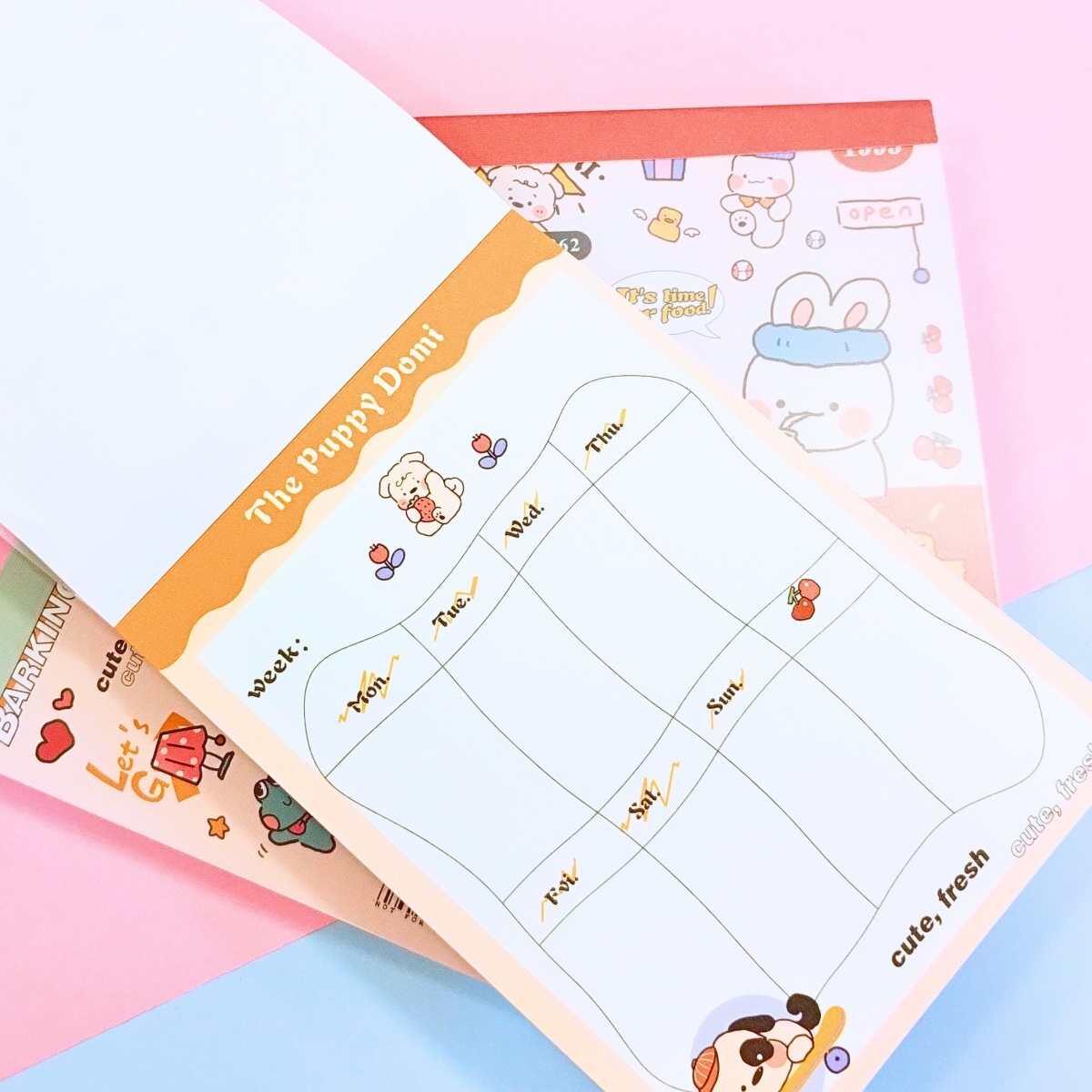 Libreta Perritos c/organizador y planificador - 96 hojas