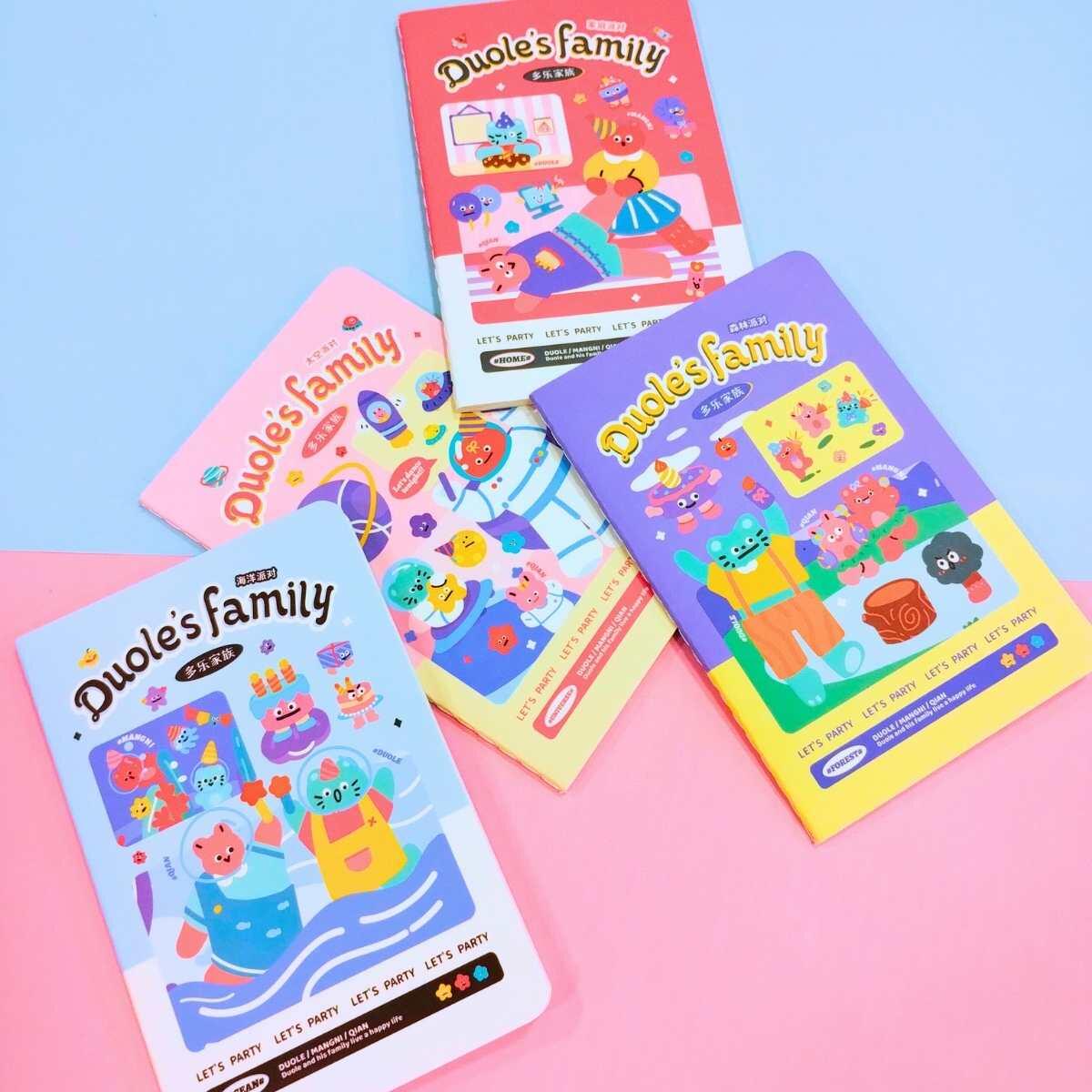 Pack Libretas x 4 piezas rayada/lisa/puntos/cuadriculada - 60 hojas