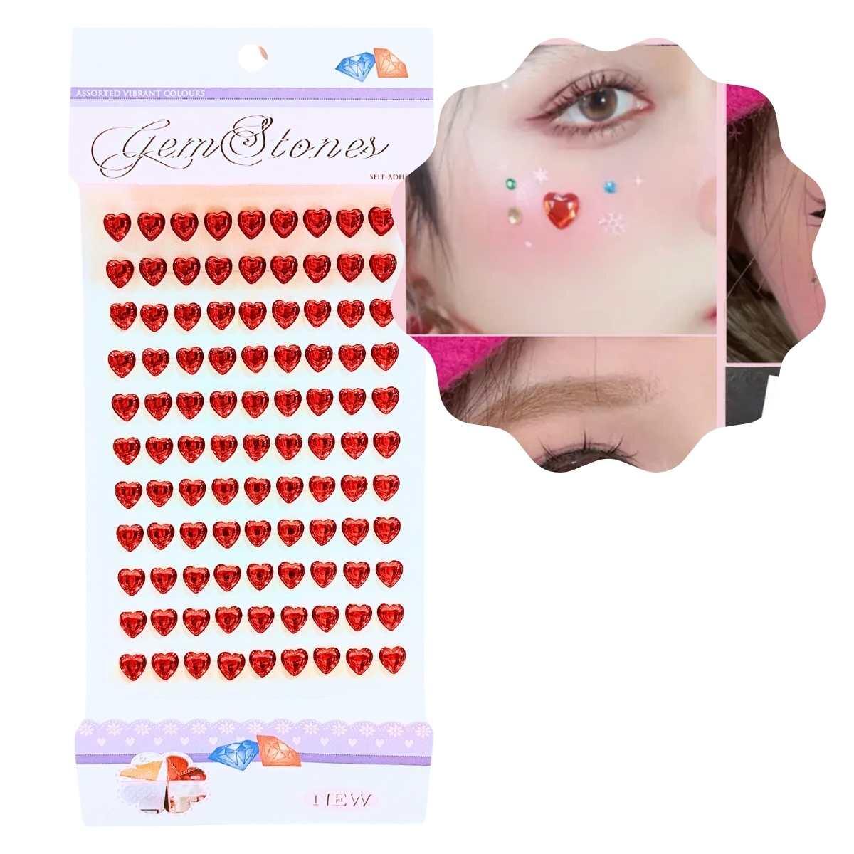 Sticker Corazones 3D c/brillo