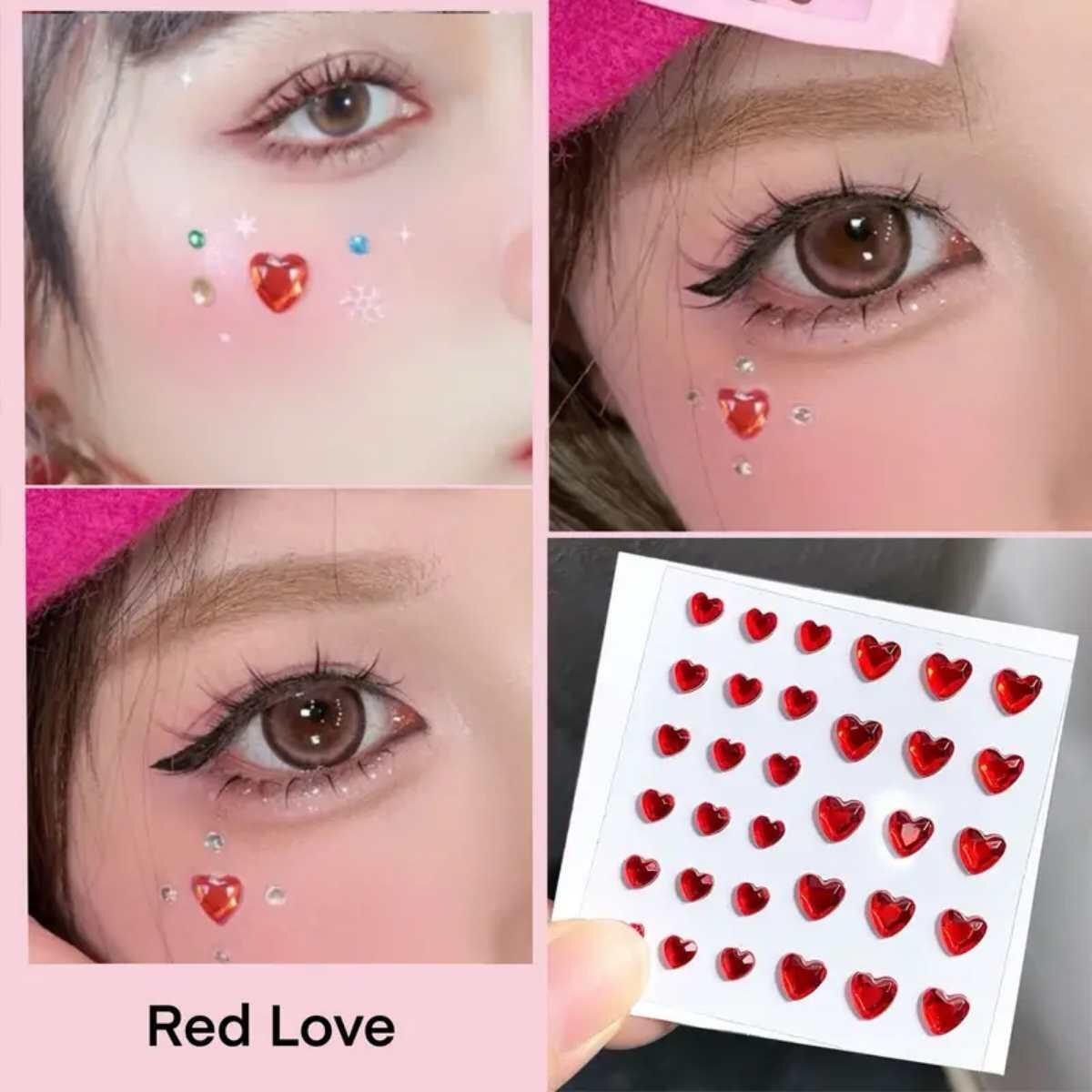 Sticker Corazones 3D c/brillo