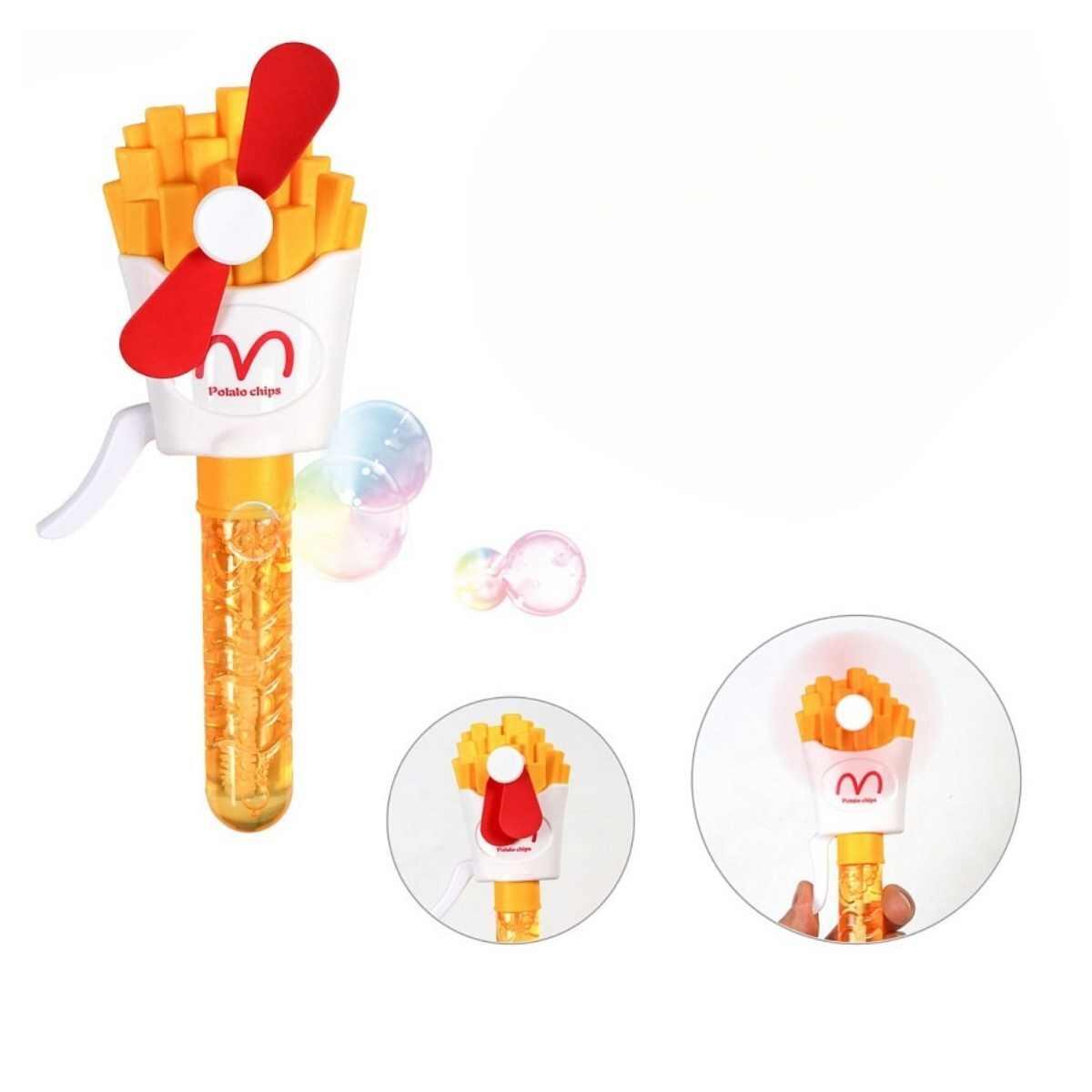 Ventilador de mano c/burbujero Papas Fritas
