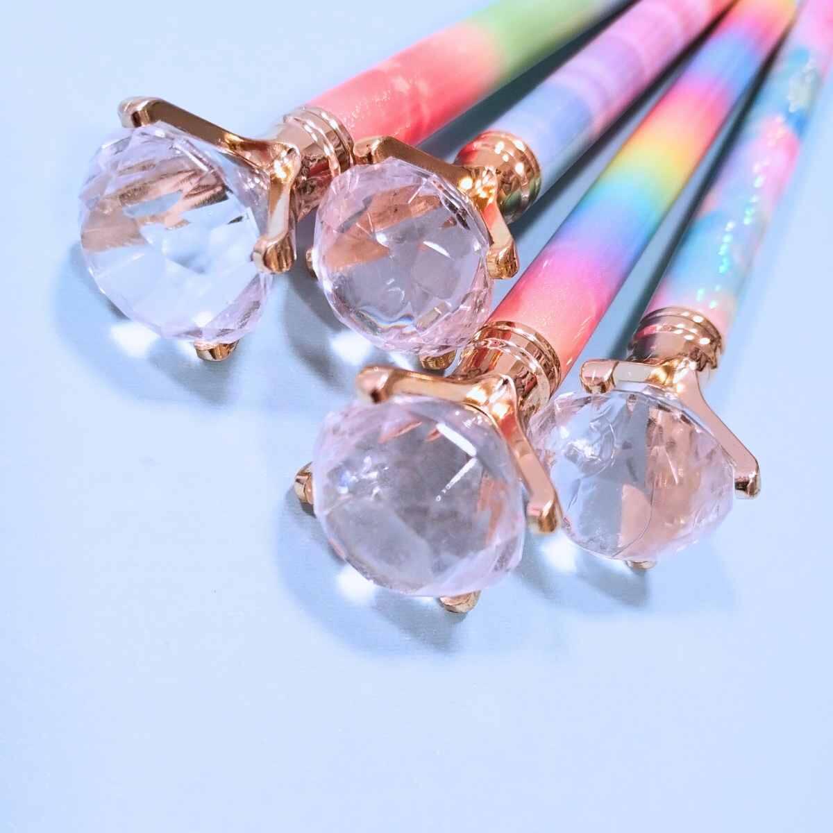 Boligrafo punta aguja degrade colores pasteles c/diamante