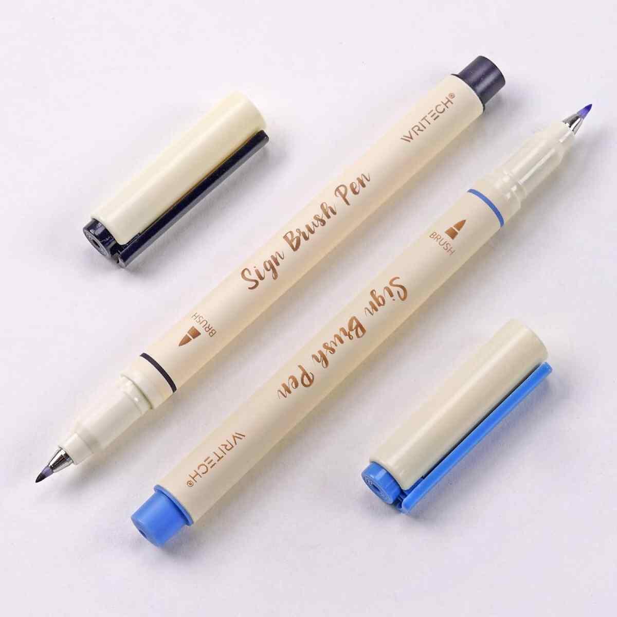 Marcador pincel x 3 en caja pvc
