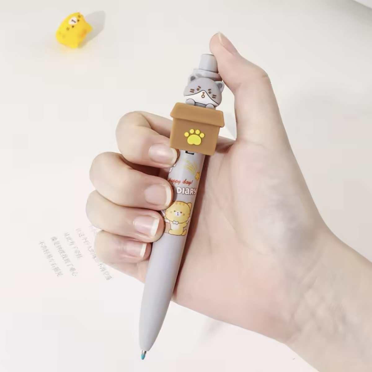 Boligrafo Gato dentro de cajita Retractil - 0.5 mm