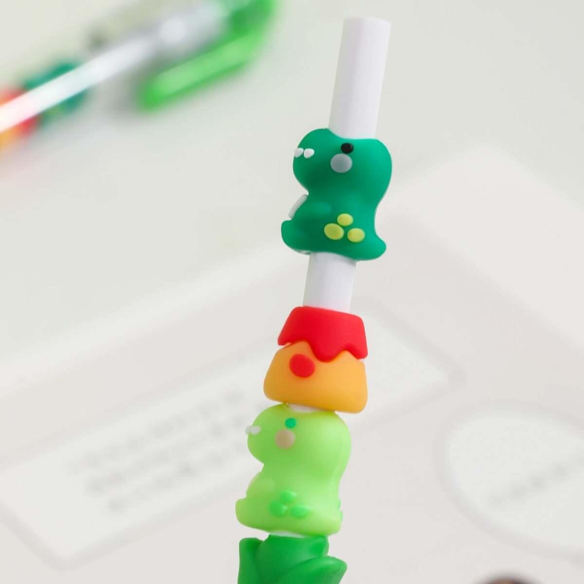 Boligrafo jenga Dino c/miniatura c/clip retractil - 0.5mm - Tinta azul