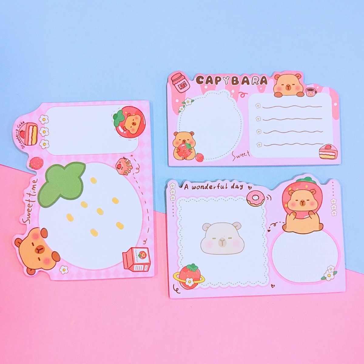 Post it Capybara (3 formas x 20)