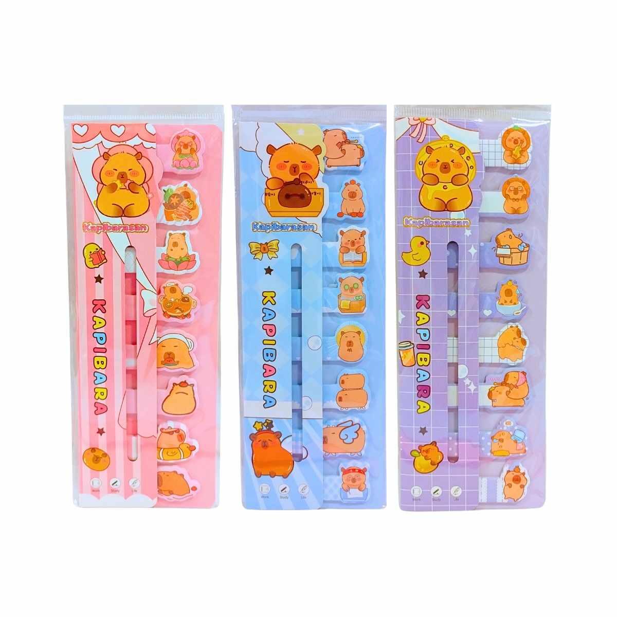 Post it Capybara (8 banderitas x 20)