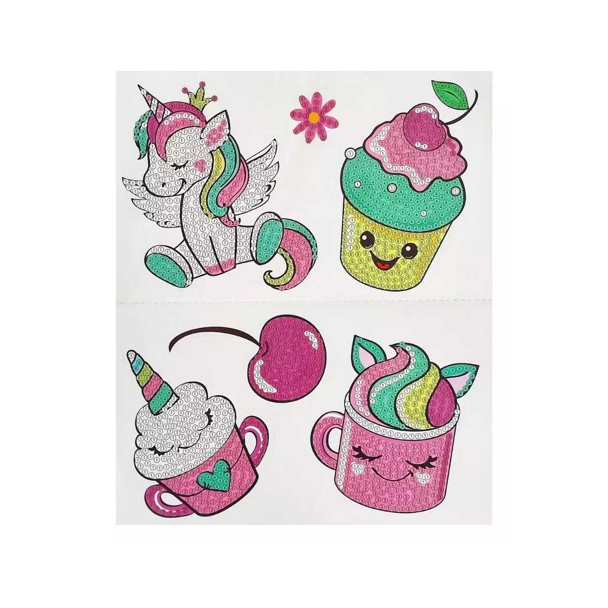 Juego de Diamantes Stickers - 2 planchas