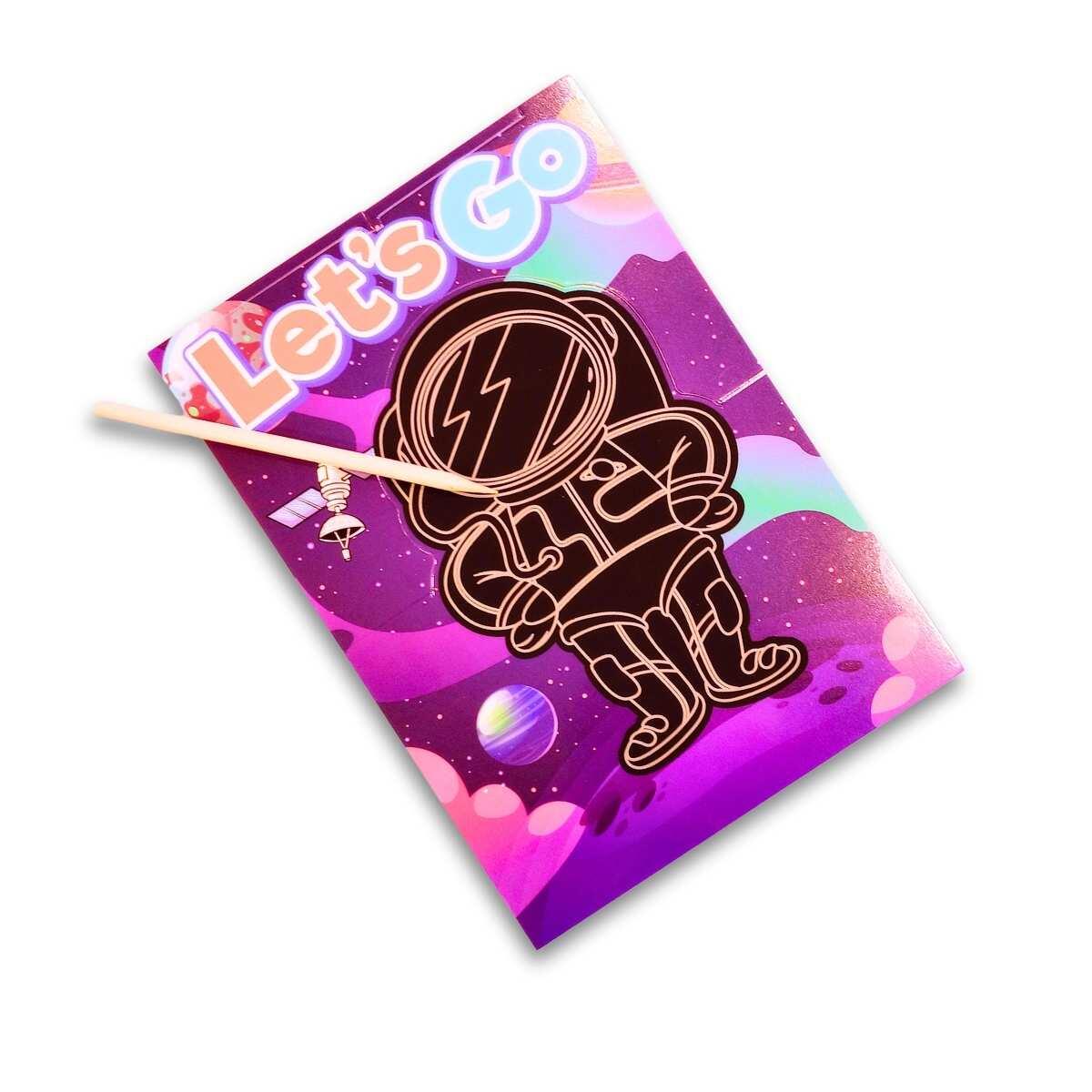 Papel Magico tarjetones plegables Espacial x 6 tarjetones + 1 lápiz de madera