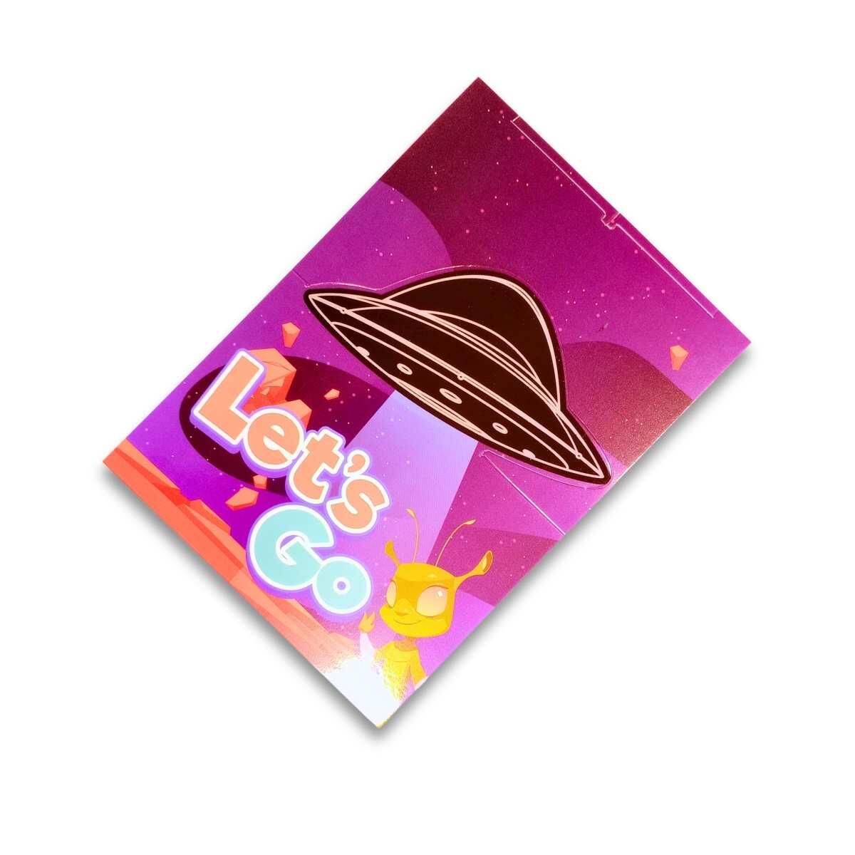 Papel Magico tarjetones plegables Espacial x 6 tarjetones + 1 lápiz de madera