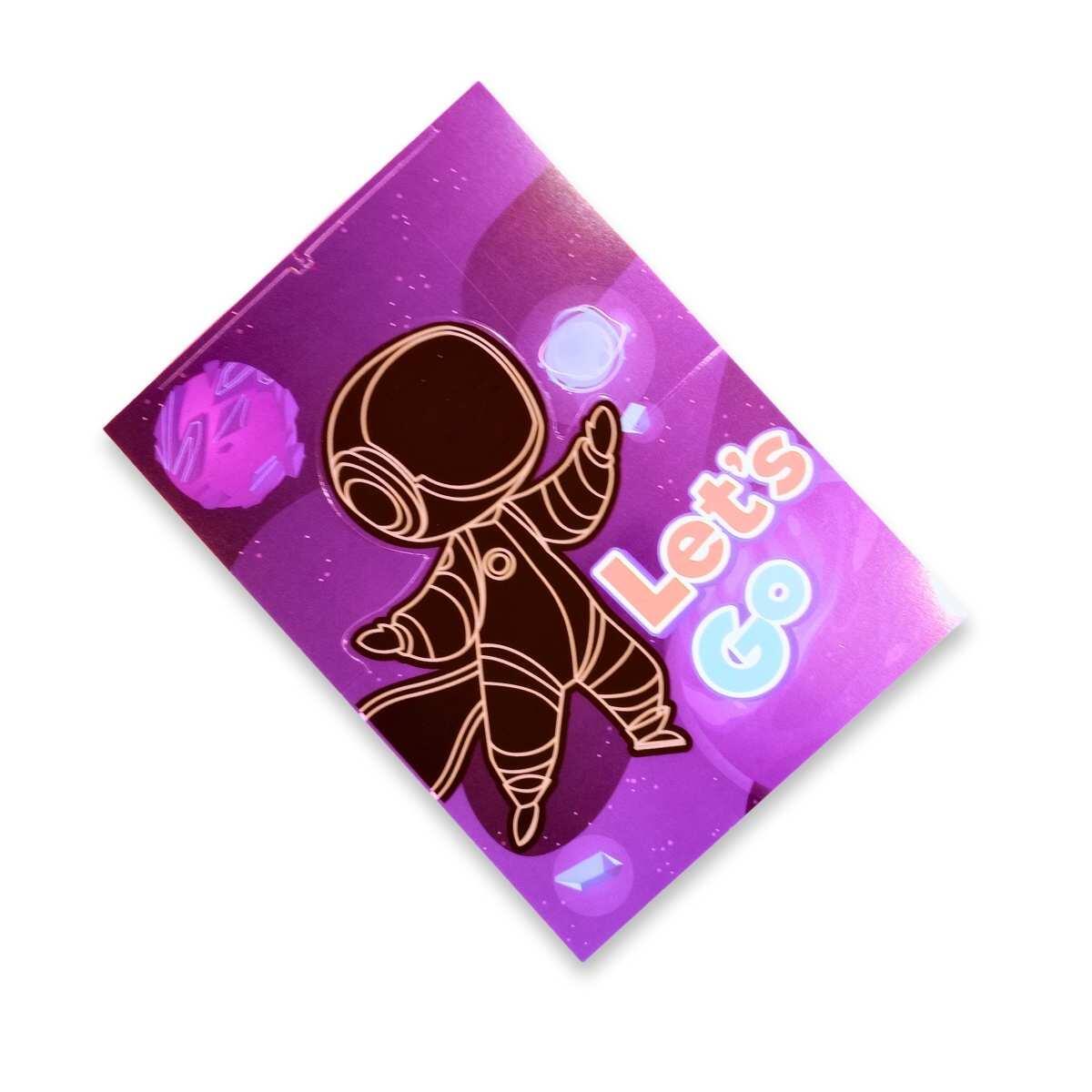 Papel Magico tarjetones plegables Espacial x 6 tarjetones + 1 lápiz de madera