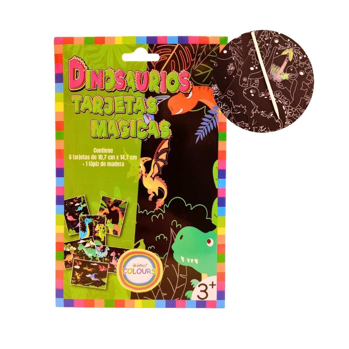 Papel Magico Dino x 6 tarjetas + 1 lápiz de madera
