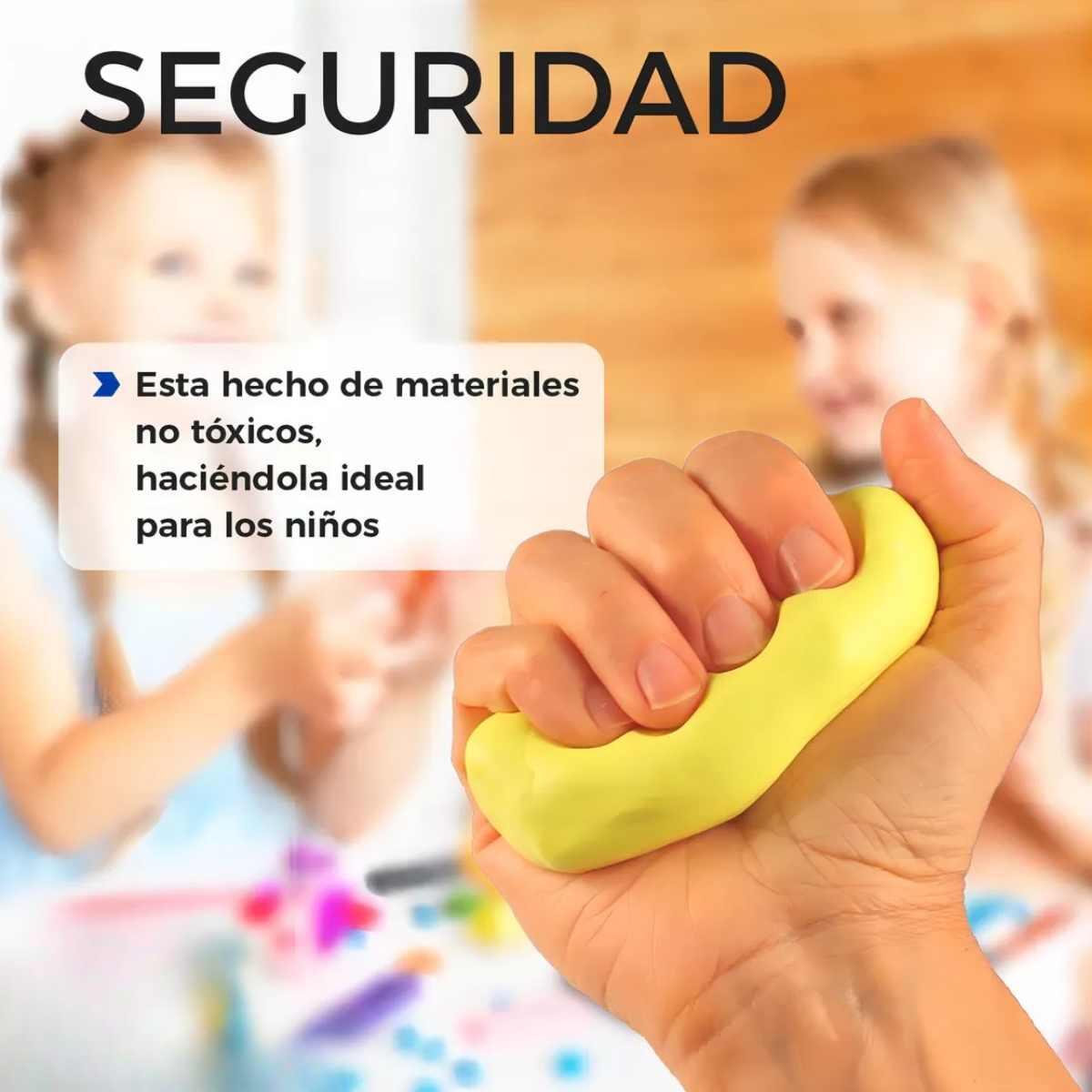 Masa en paquete x 6 colores c/esteca plastica