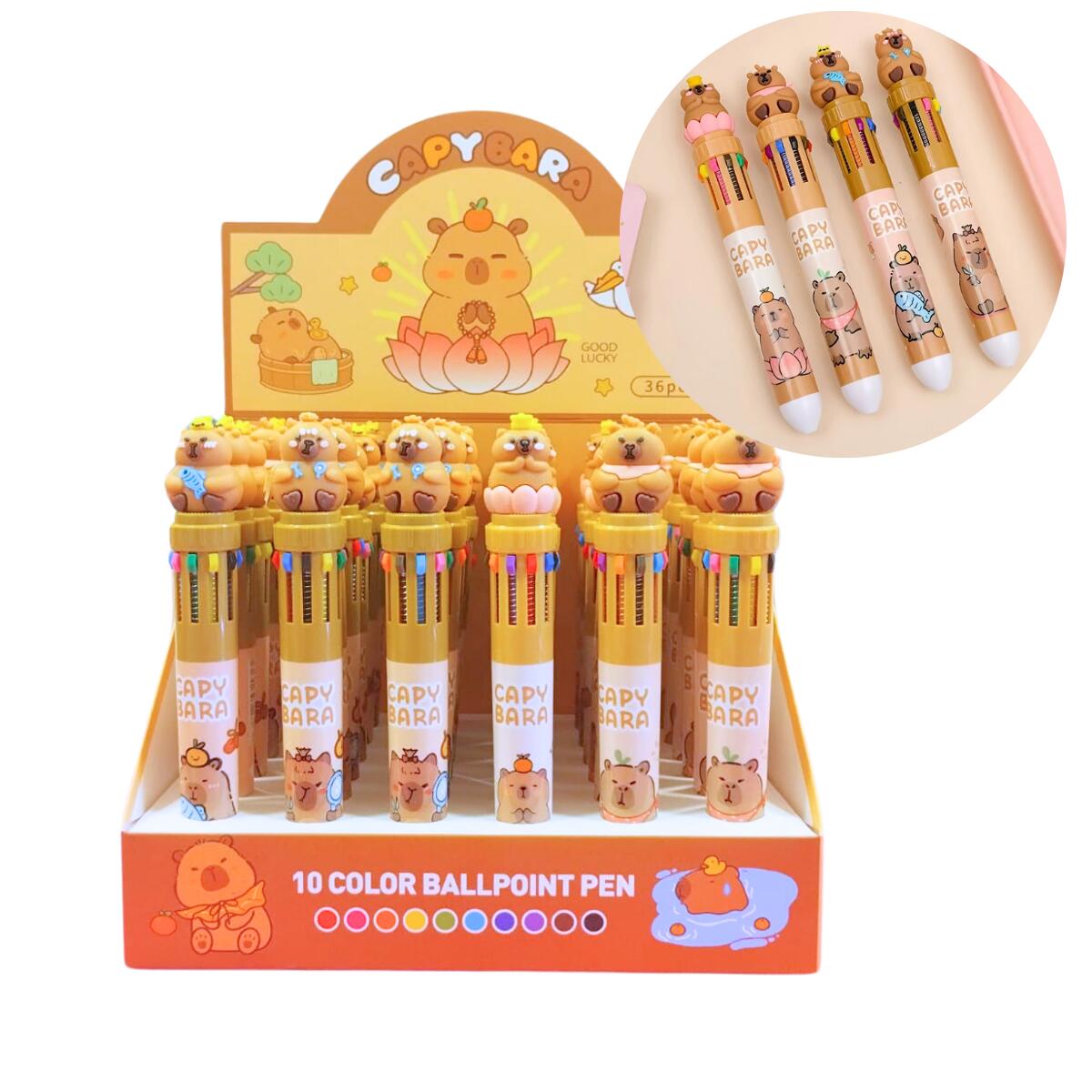 Boligrafo multi x 10 Capybara