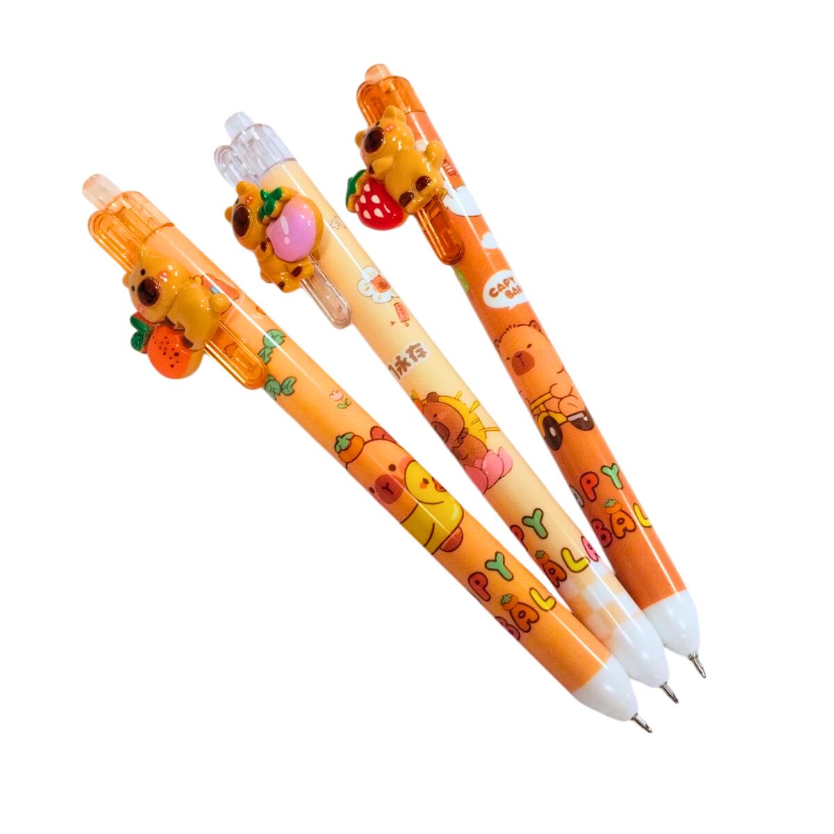 Boligrafo Capybara y frutas c/clip