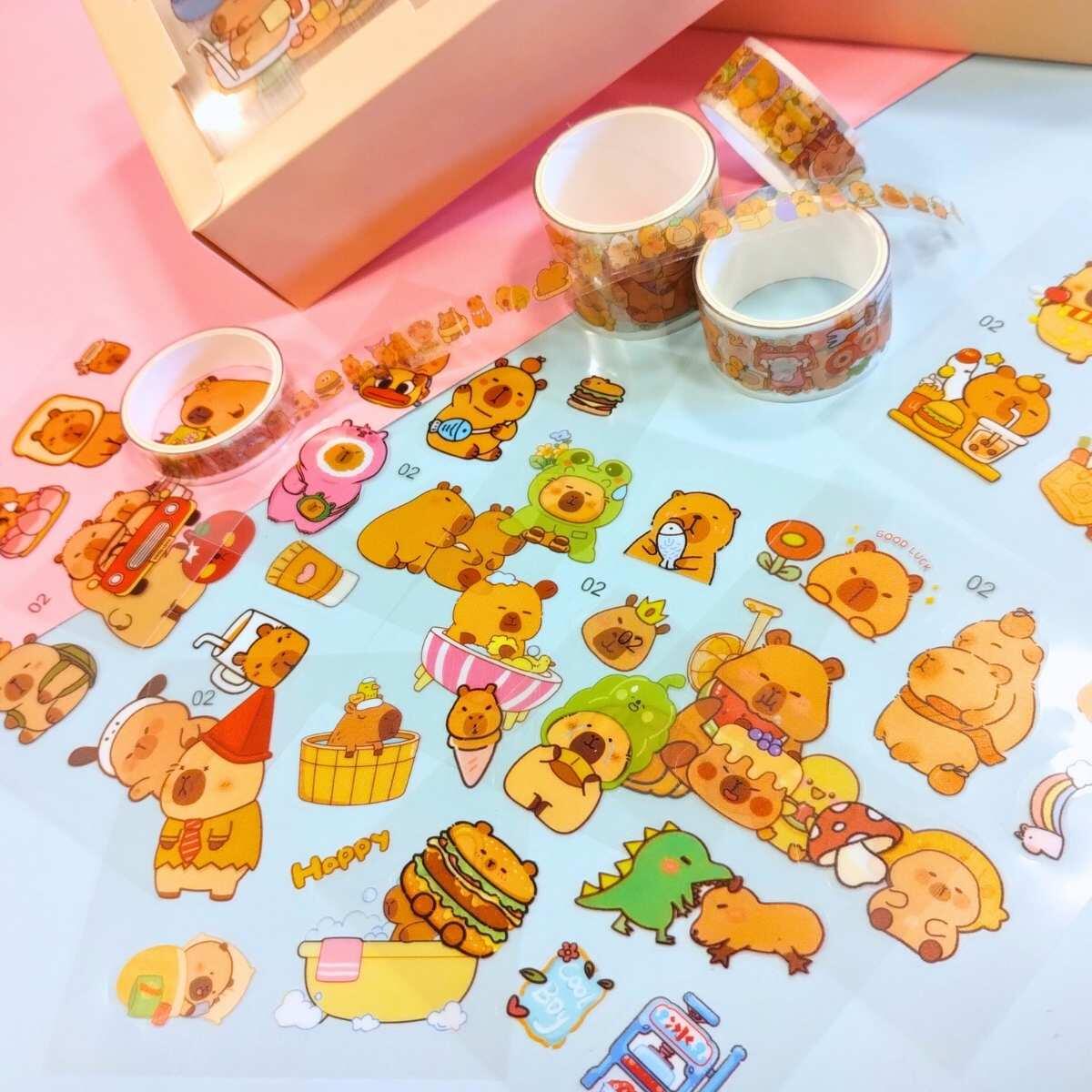 Cinta mini + sticker Capybara